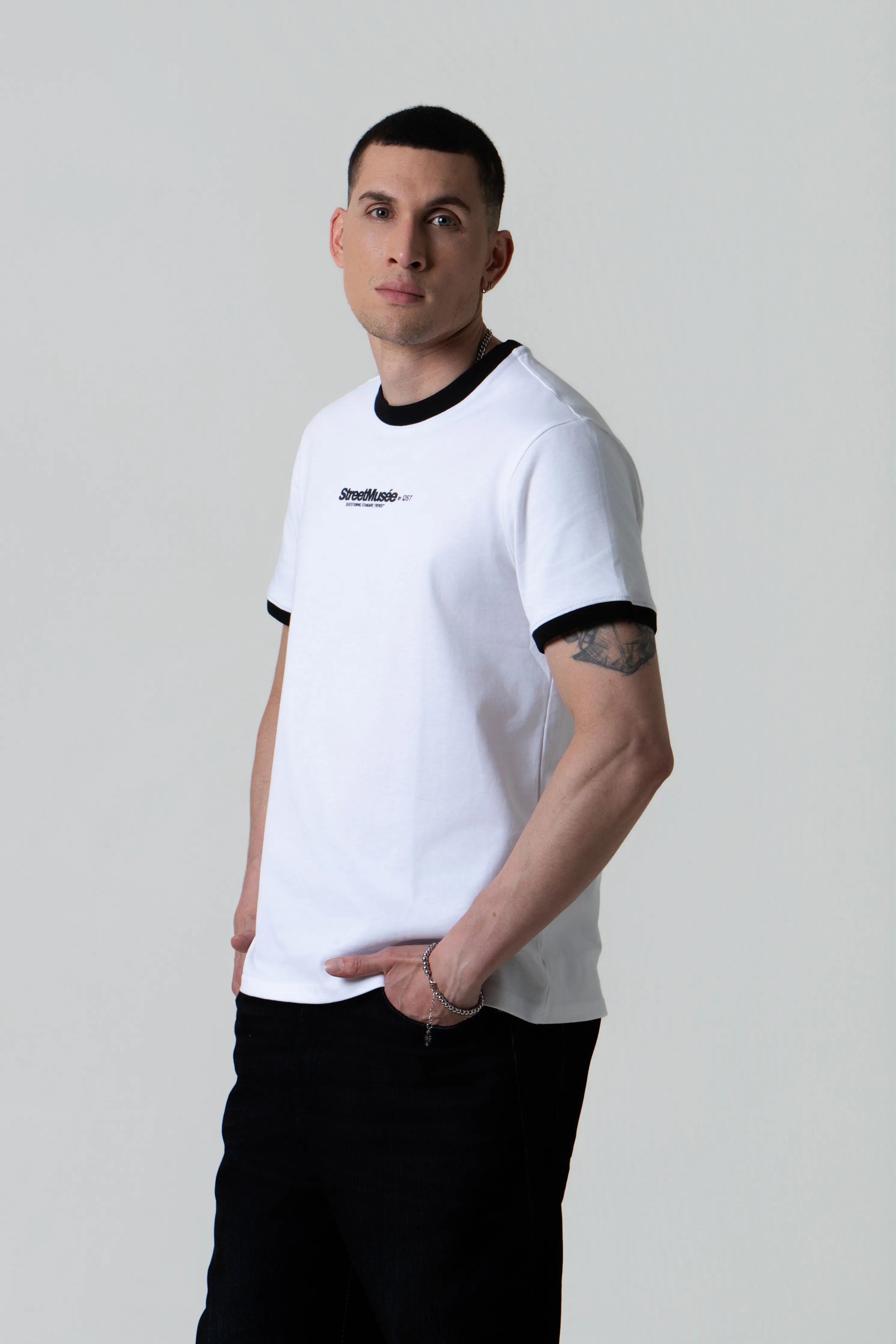 CAMISETA MANGA CORTA COLOR BLANCO OPTICO