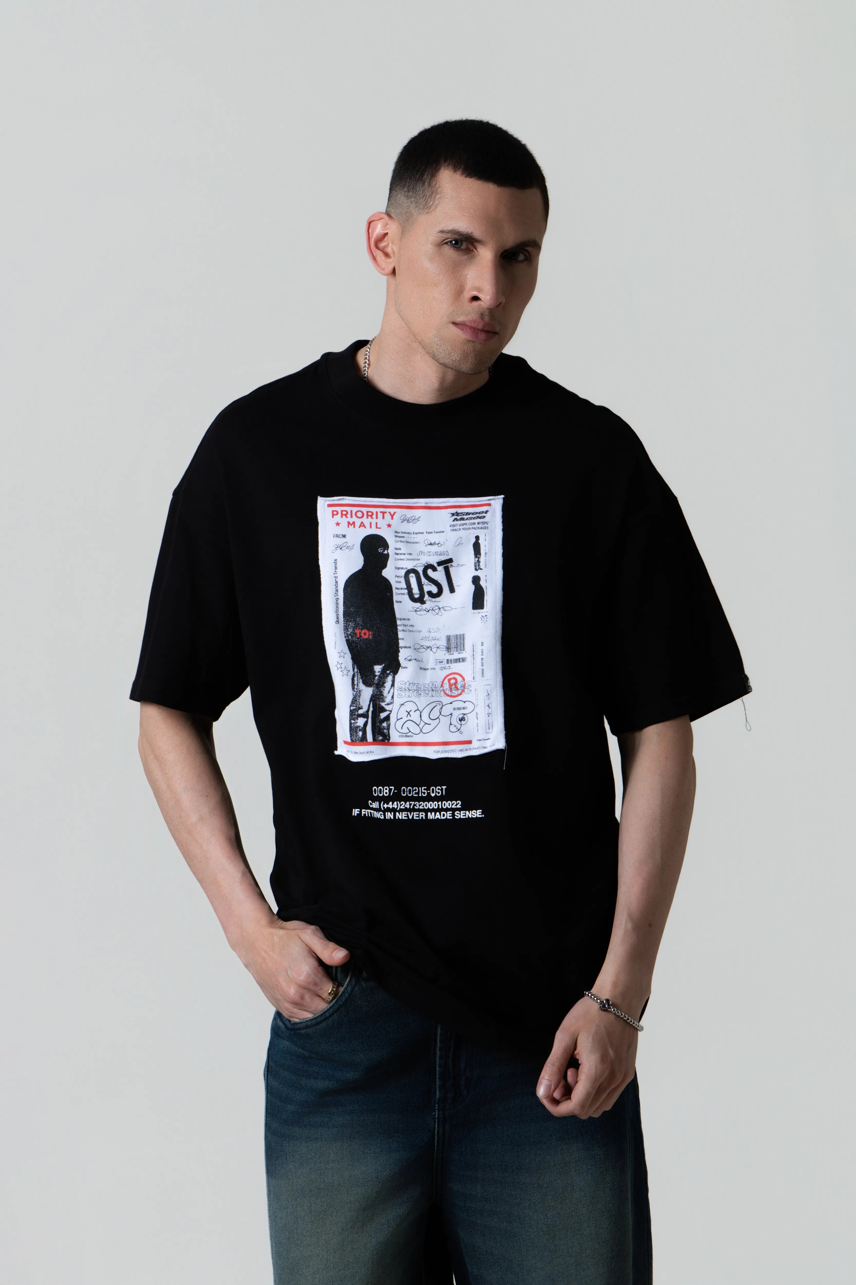 CAMISETA MANGA CORTA COLOR NEGRO