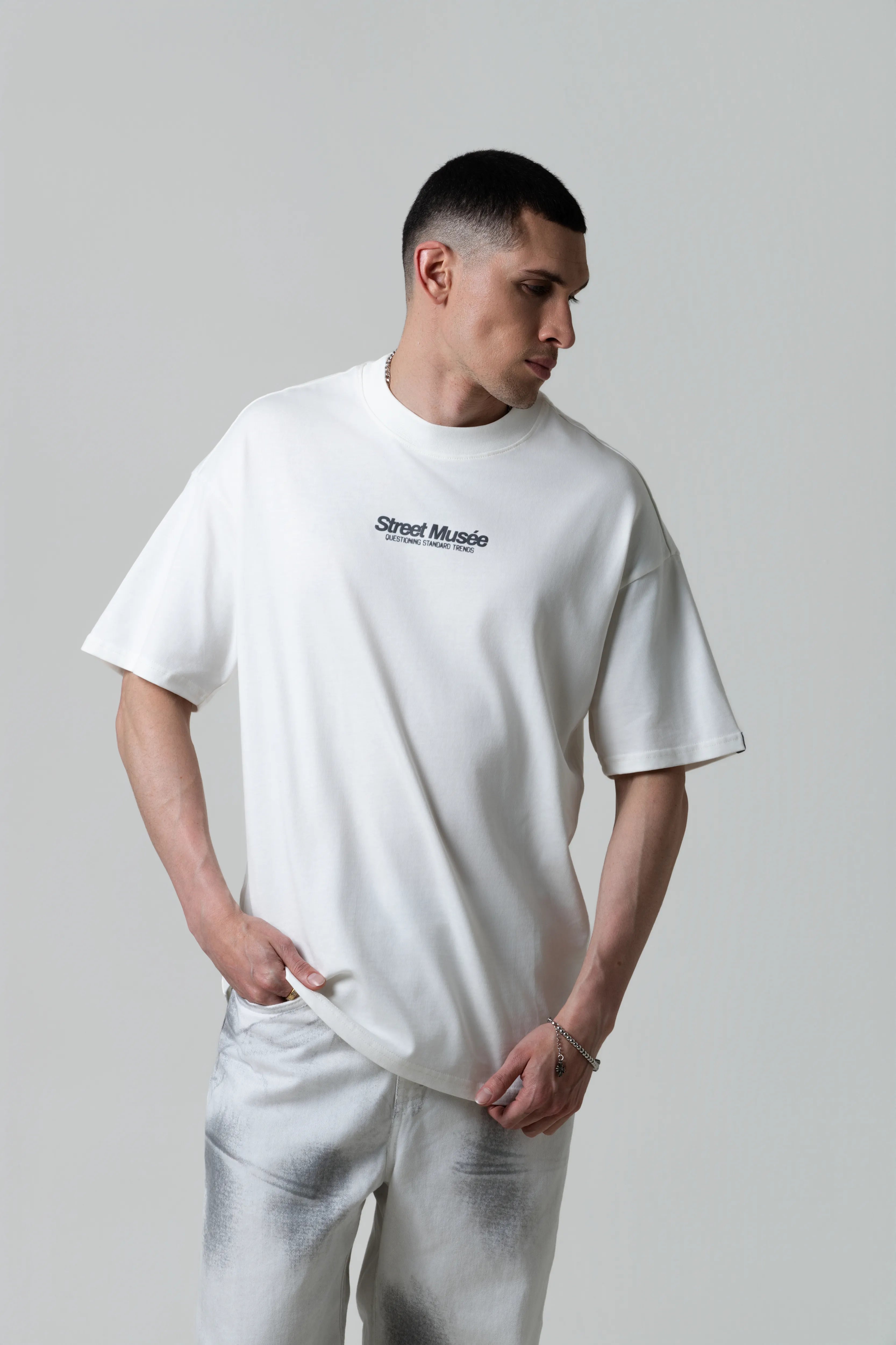 CAMISETA MANGA CORTA COLOR IVORY