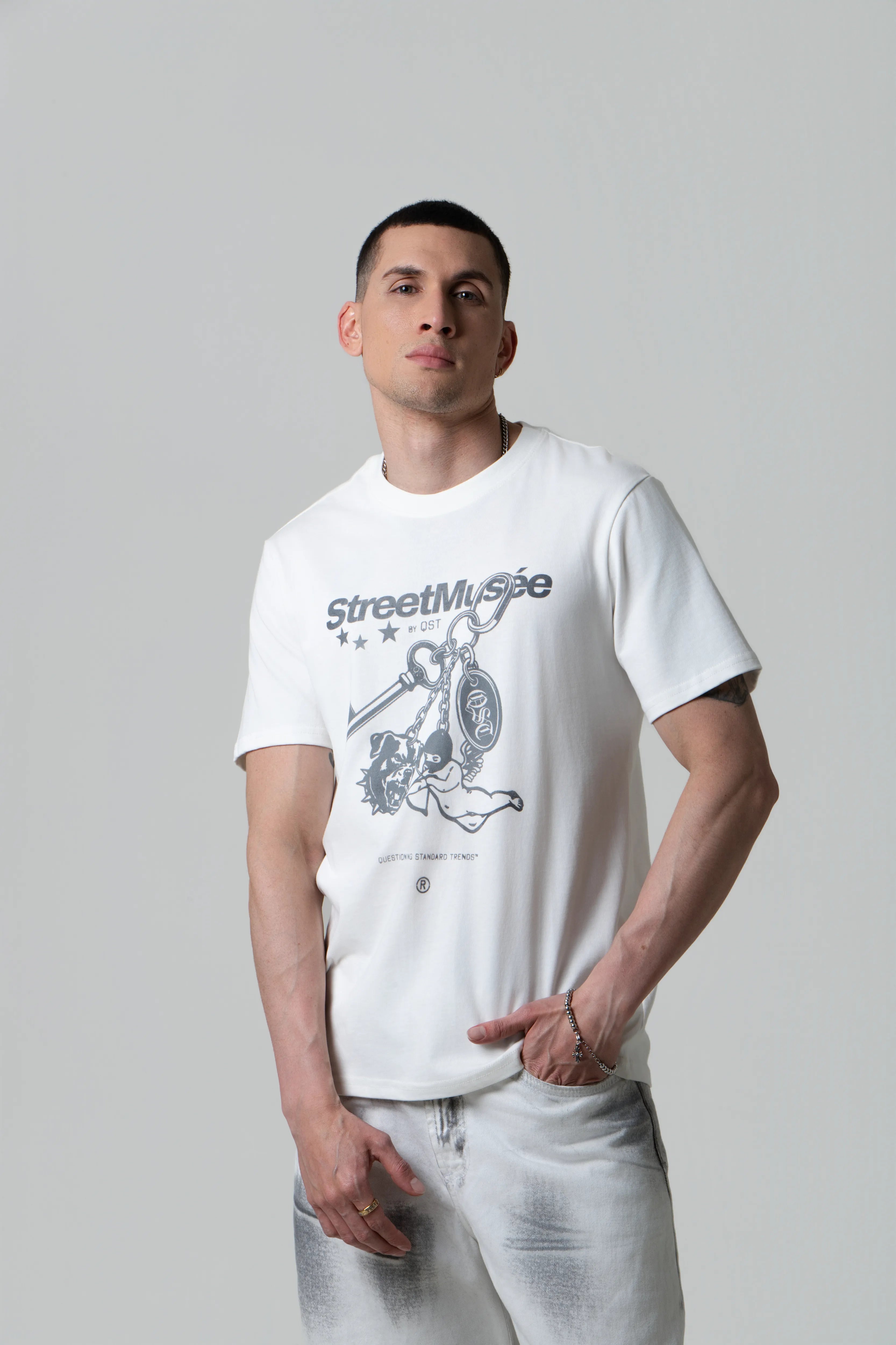 CAMISETA MANGA CORTA COLOR IVORY