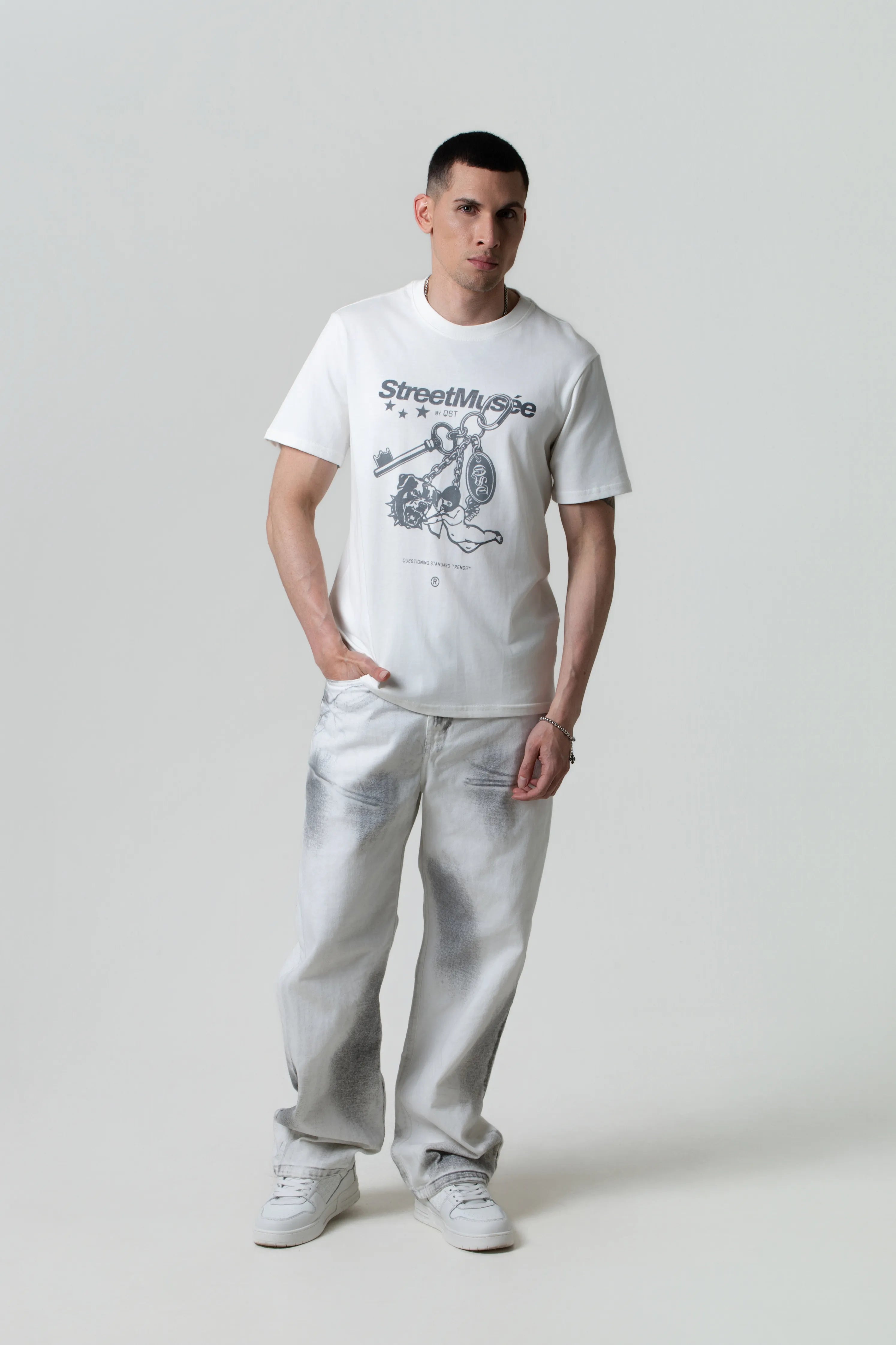 CAMISETA MANGA CORTA COLOR IVORY