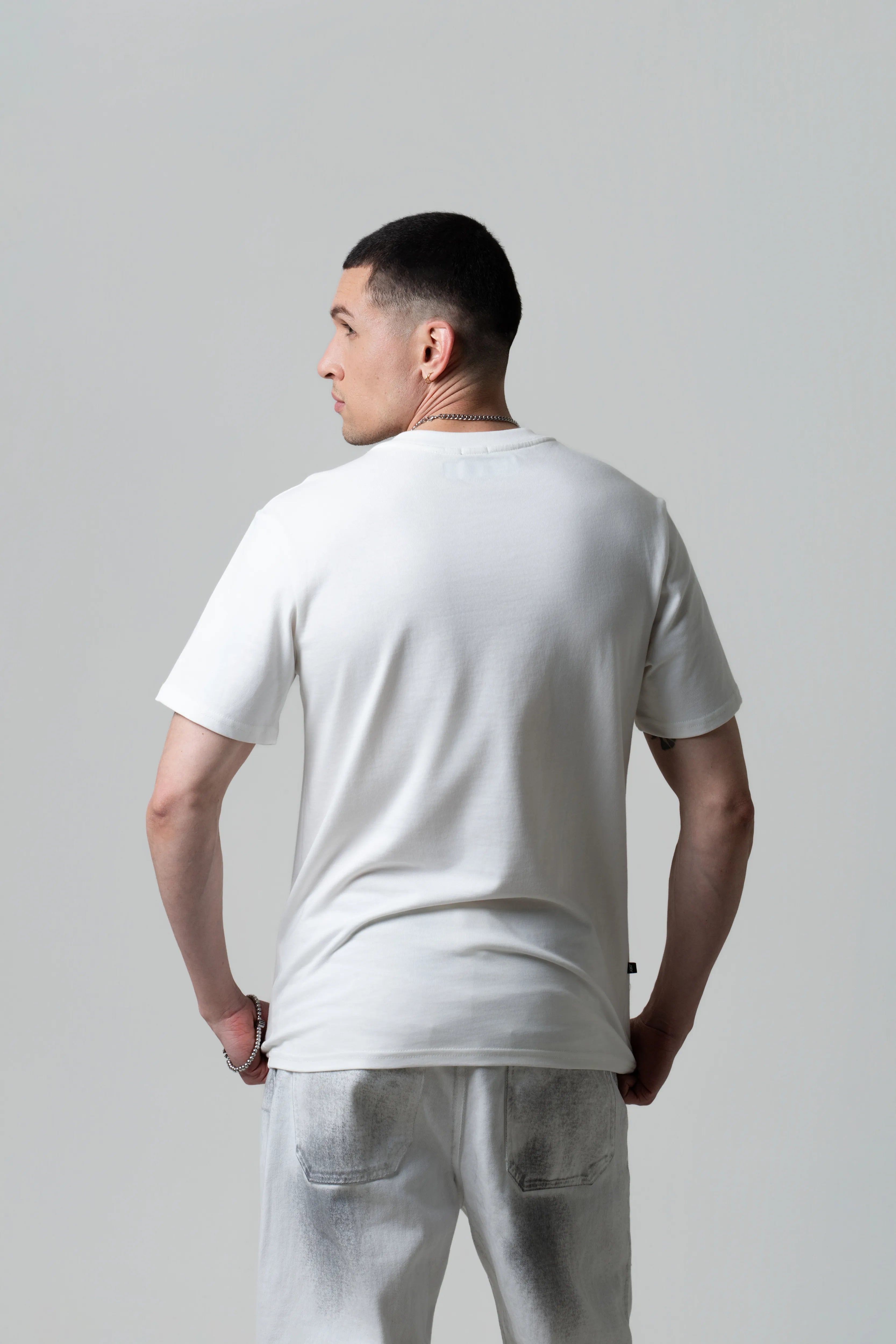 CAMISETA MANGA CORTA COLOR IVORY