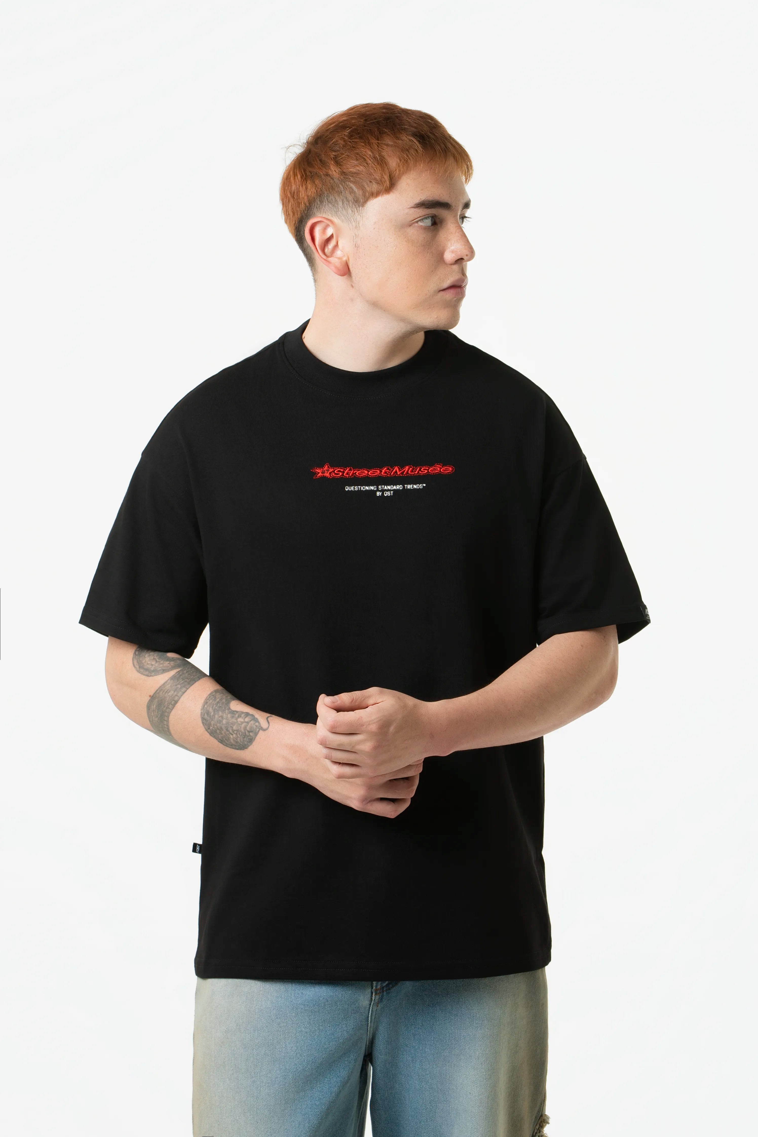 CAMISETA MANGA CORTA COLOR NEGRO