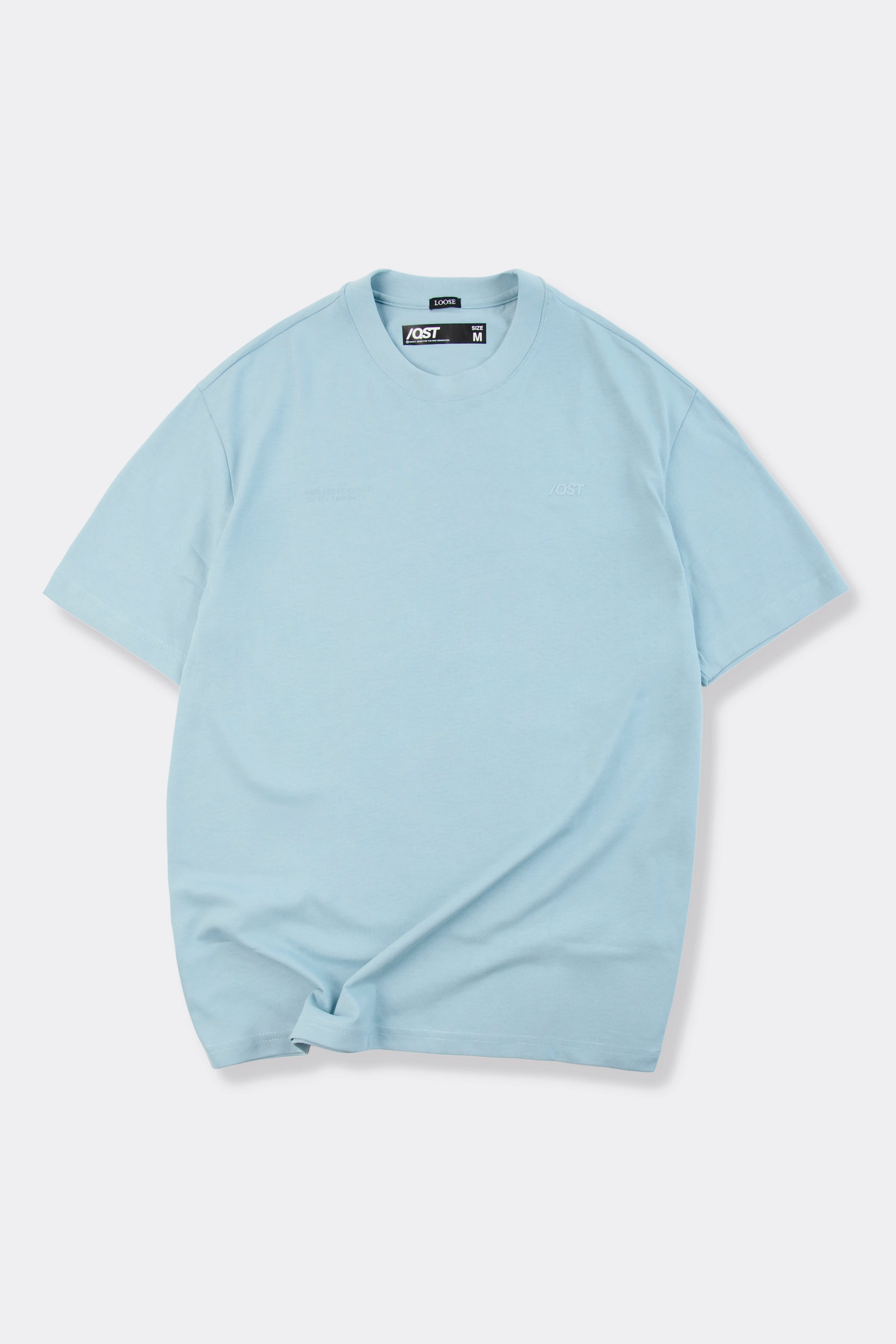 CAMISETA MANGA CORTA COLOR AZUL GLACIAR