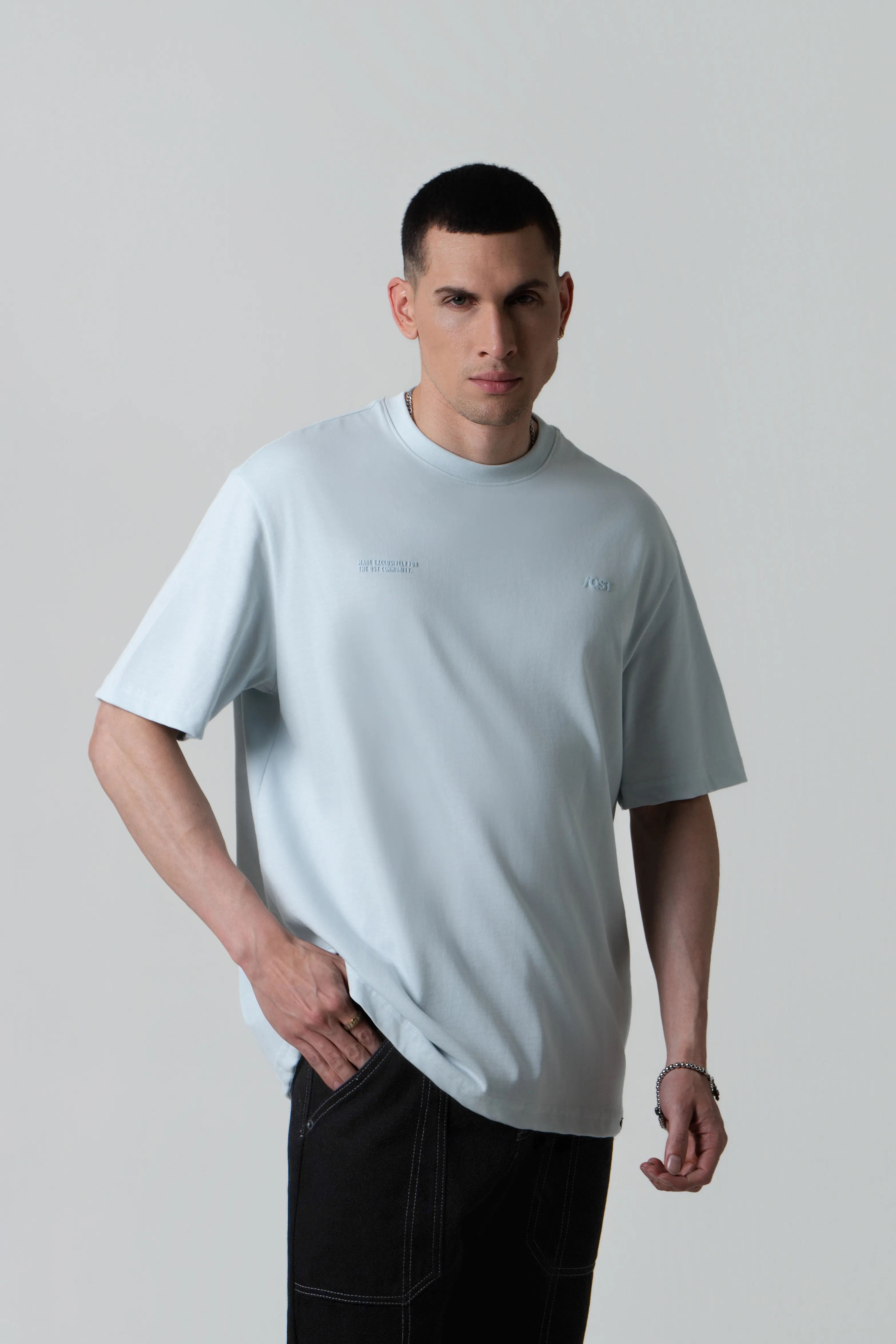 CAMISETA MANGA CORTA COLOR AZUL BALADA