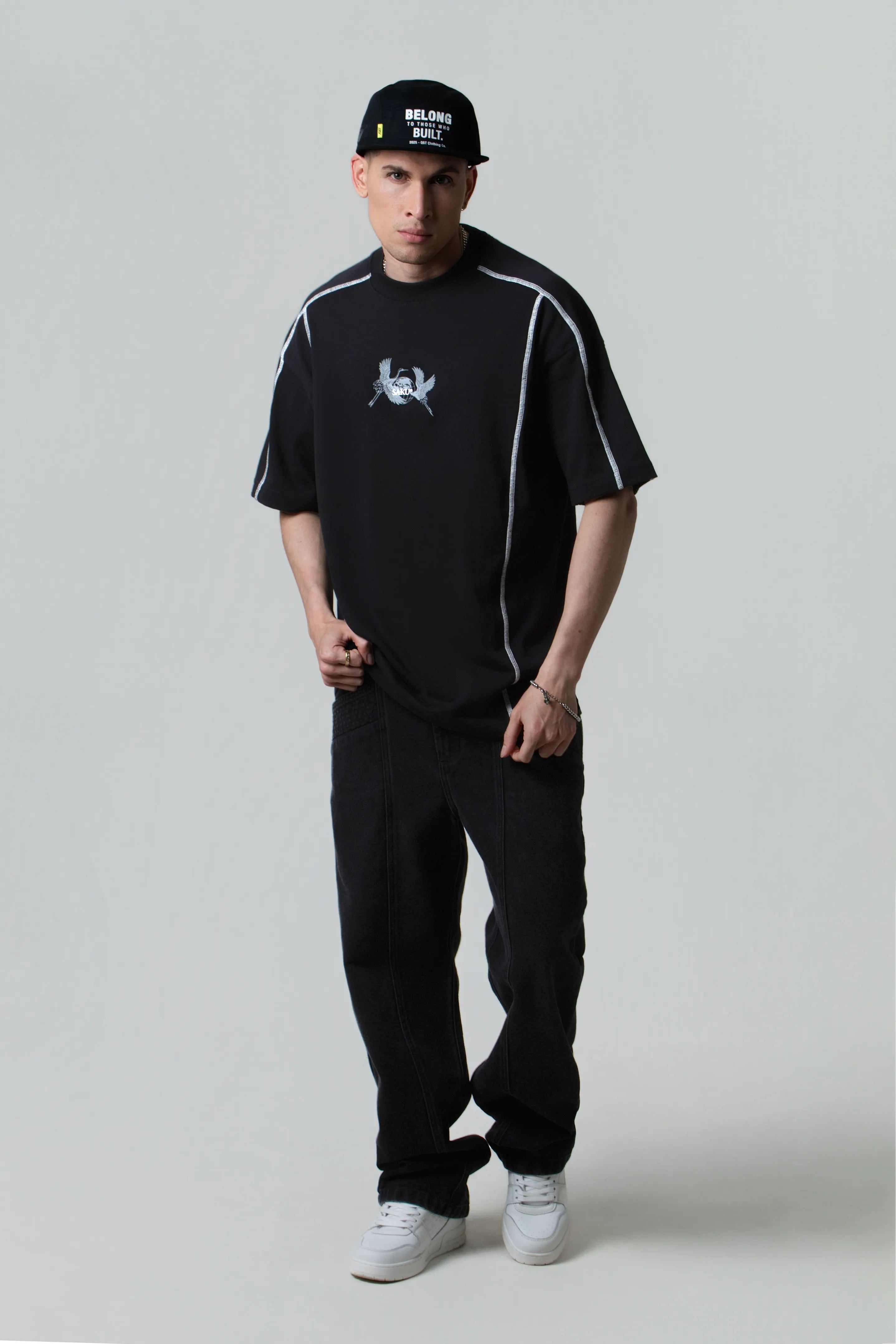 CAMISETA MANGA CORTA COLOR NEGRO