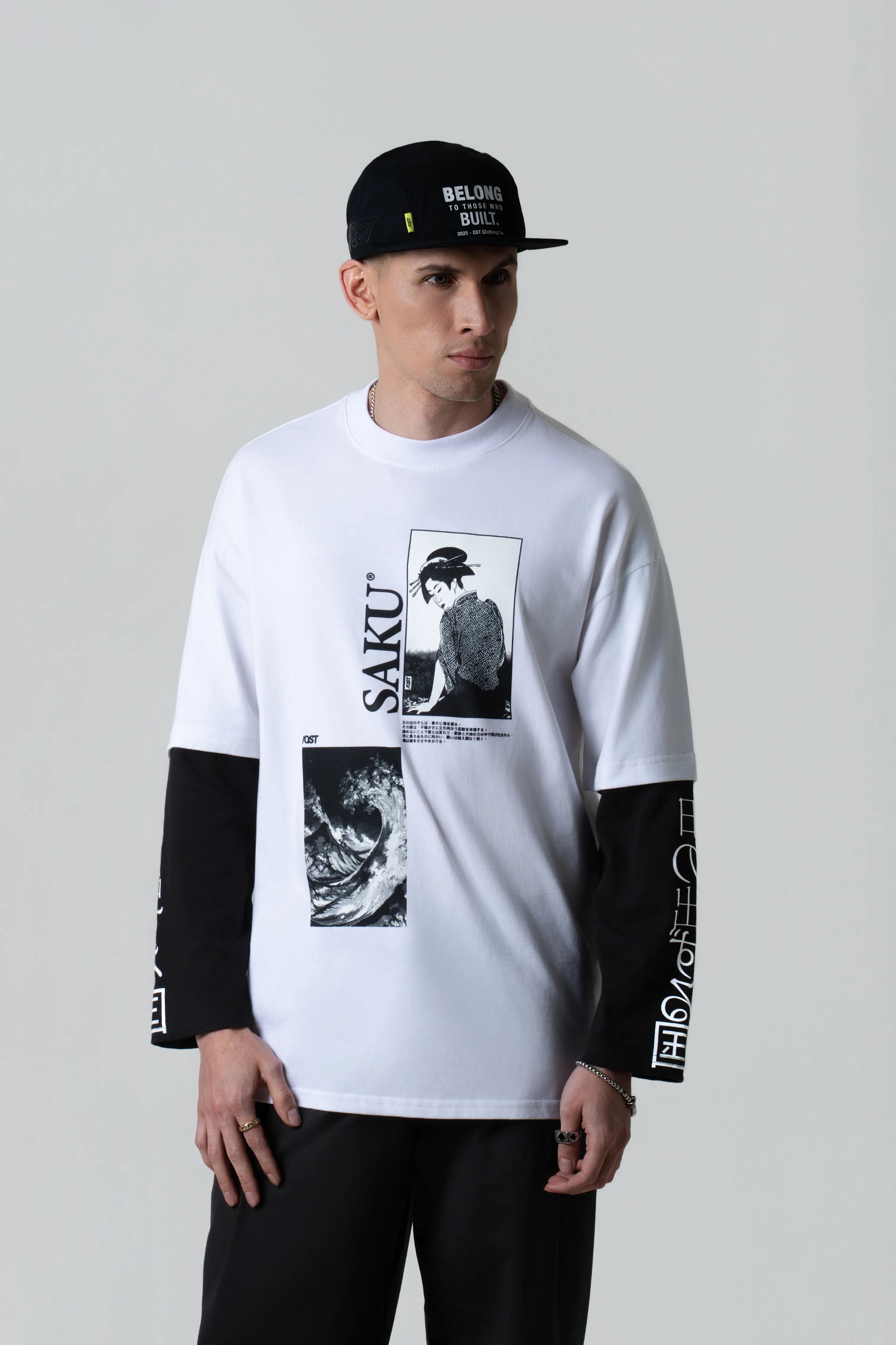 CAMISETA MANGA LARGA COLOR BLANCO BLANCO