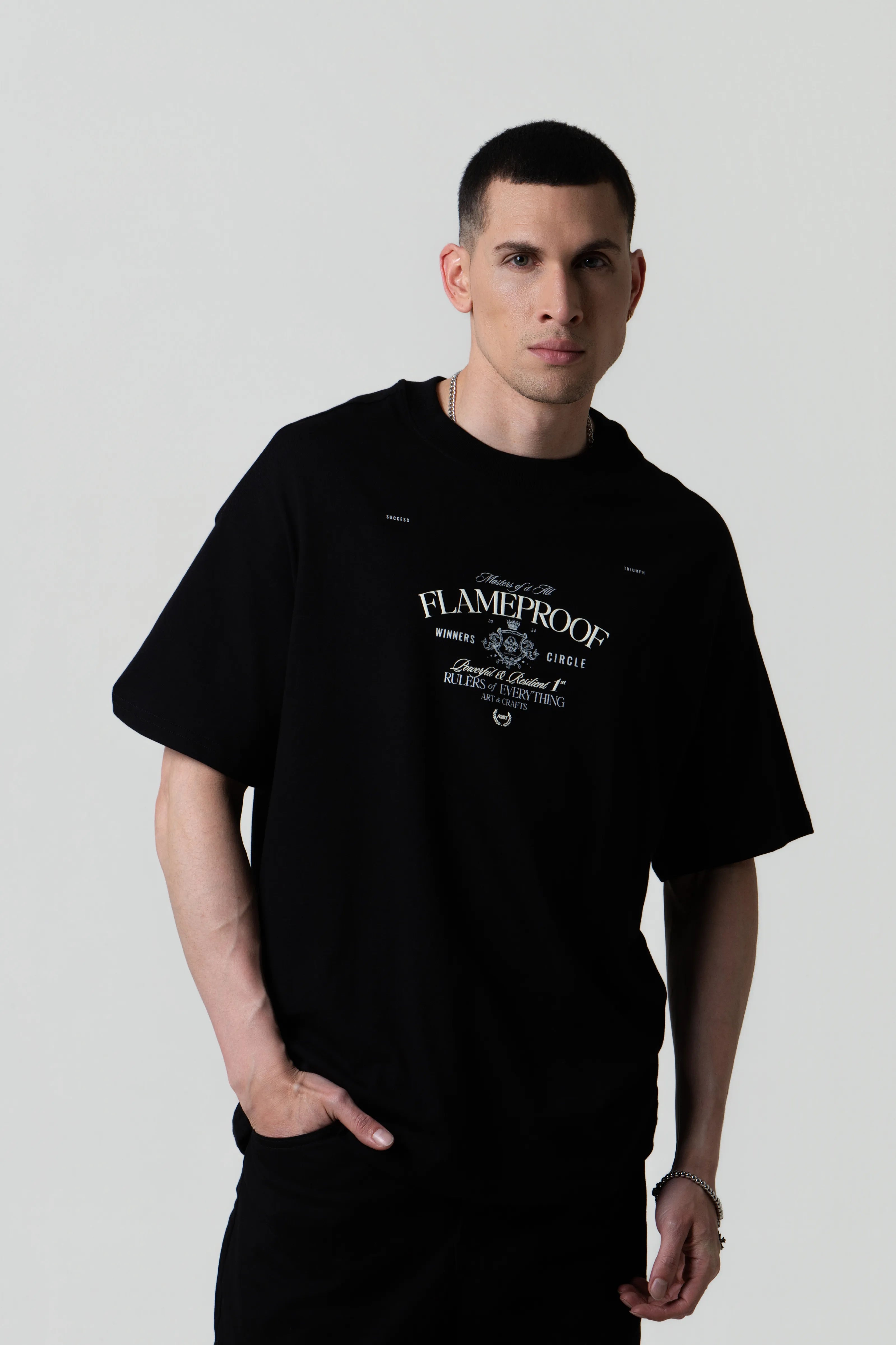 CAMISETA MANGA CORTA COLOR NEGRO