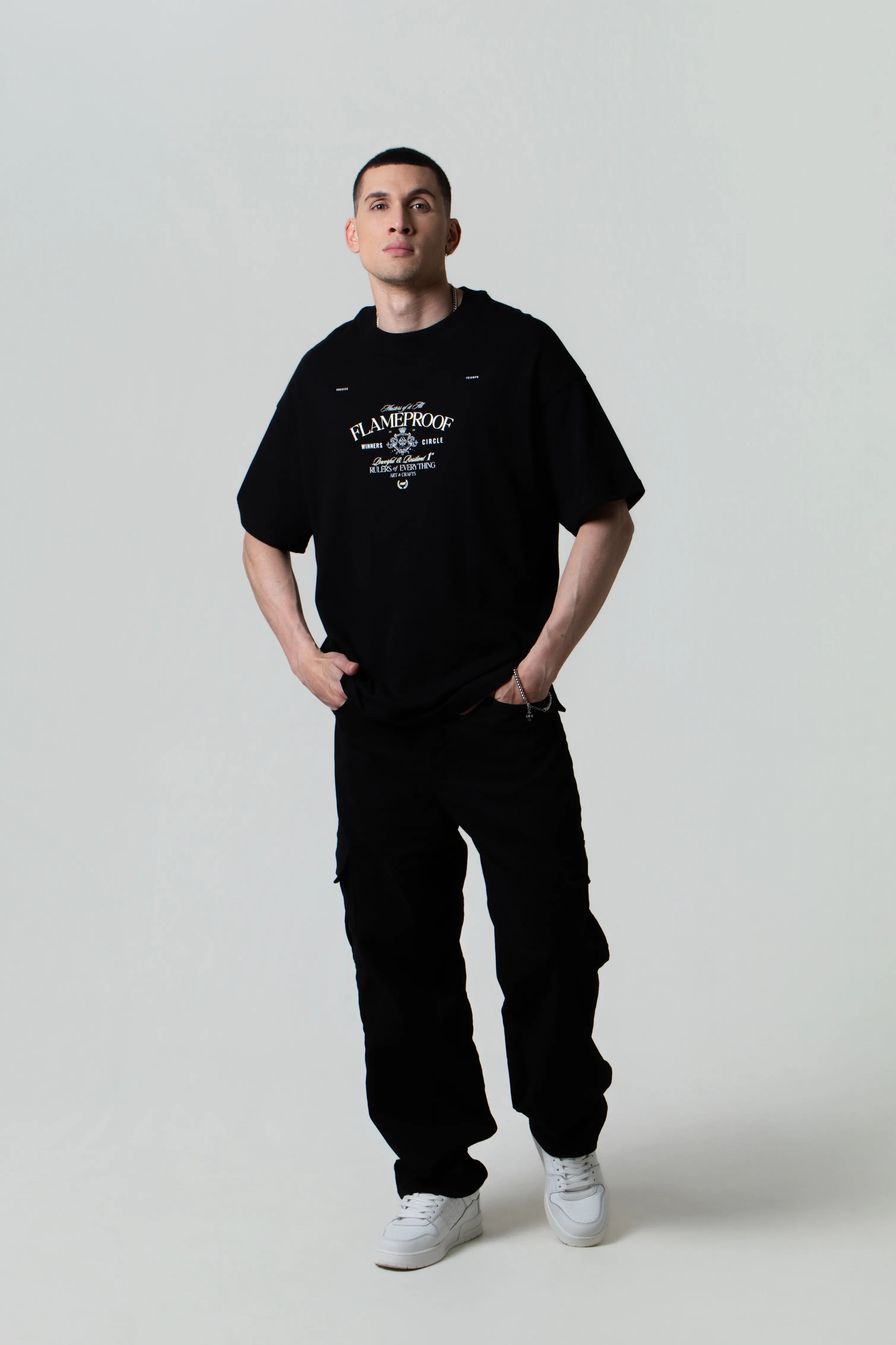 CAMISETA MANGA CORTA COLOR NEGRO