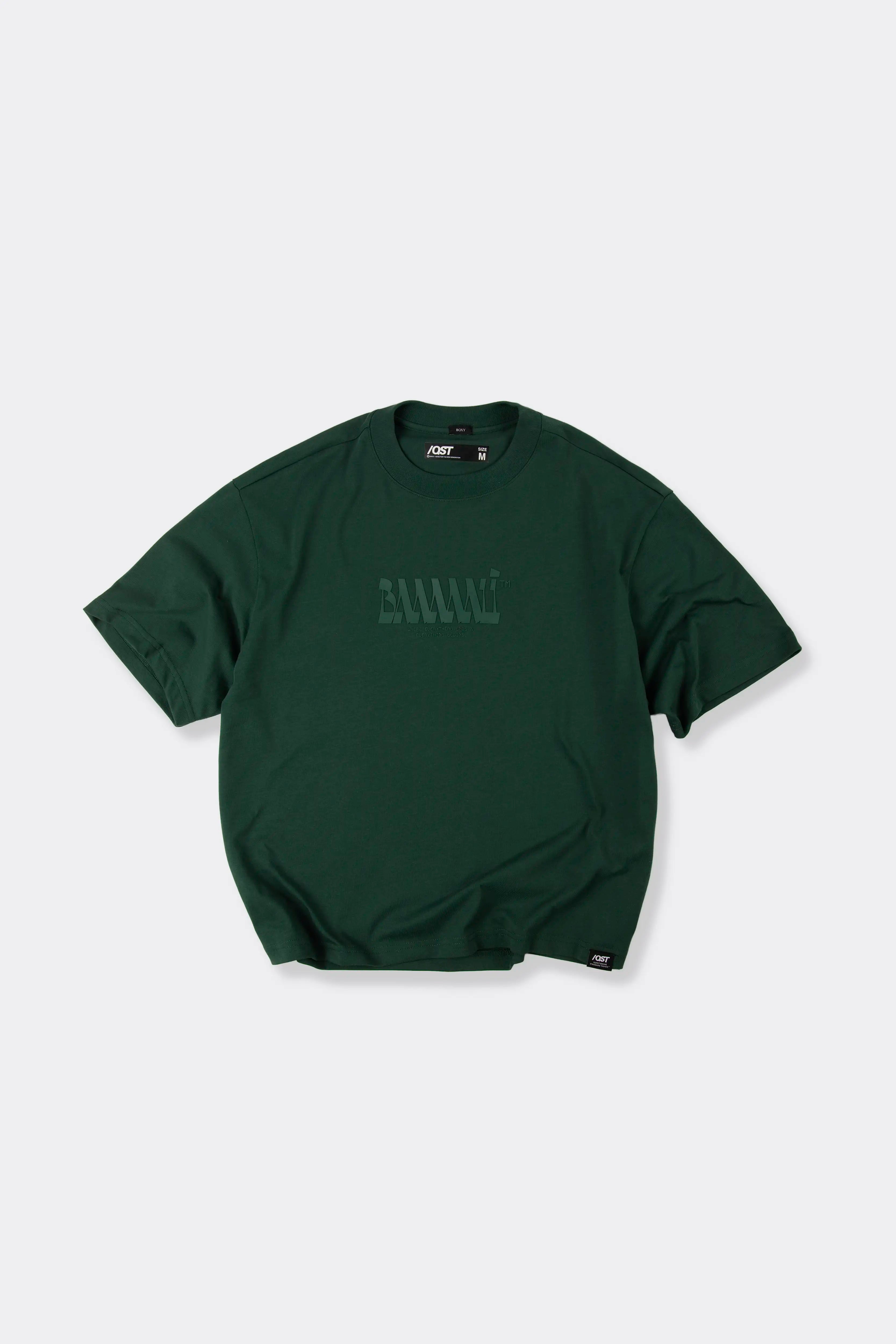 CAMISETA MANGA CORTA COLOR VERDE MONTAÑA
