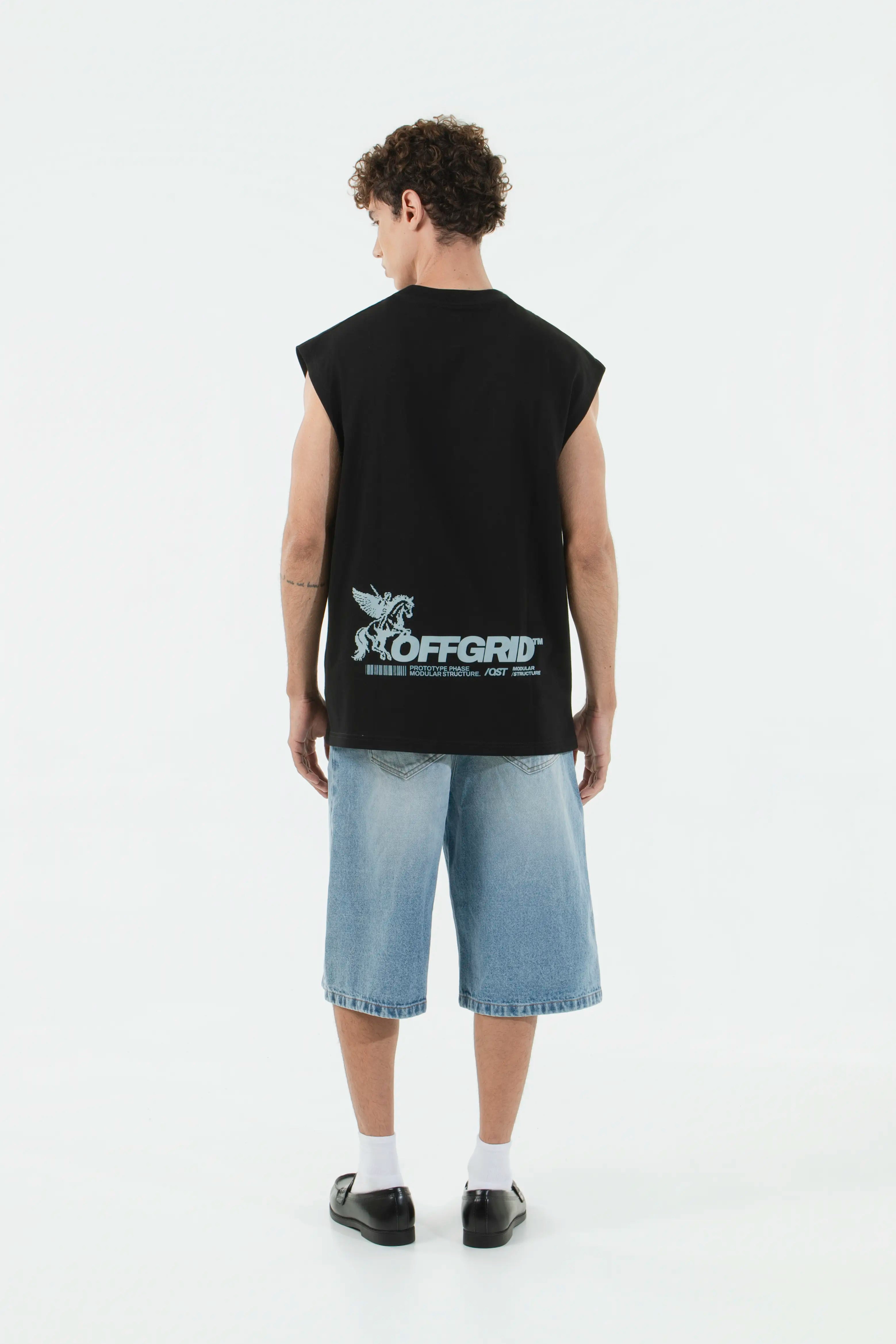 CAMISETA MANGA SISA COLOR NEGRO