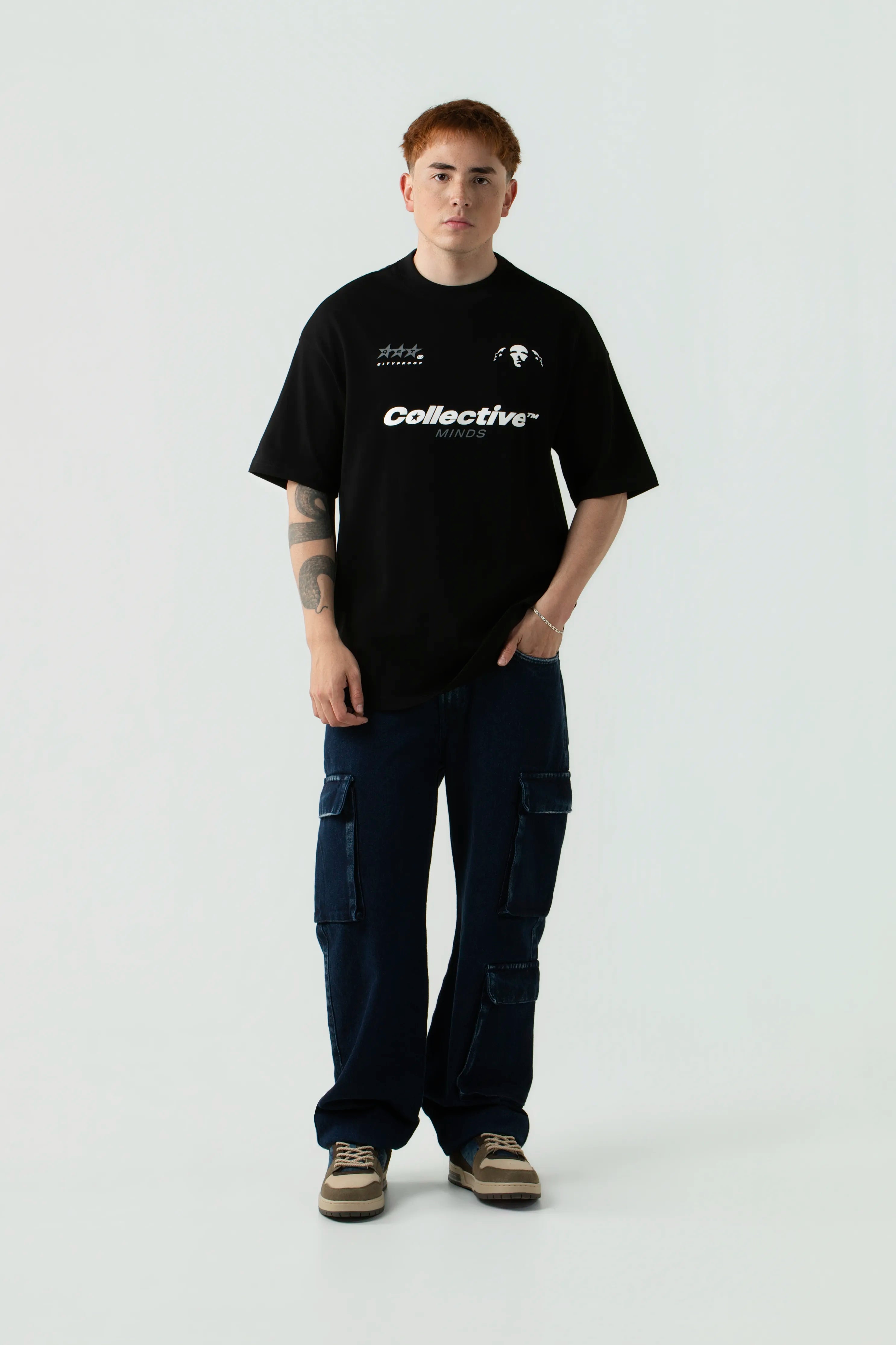 CAMISETA MANGA CORTA COLOR NEGRO