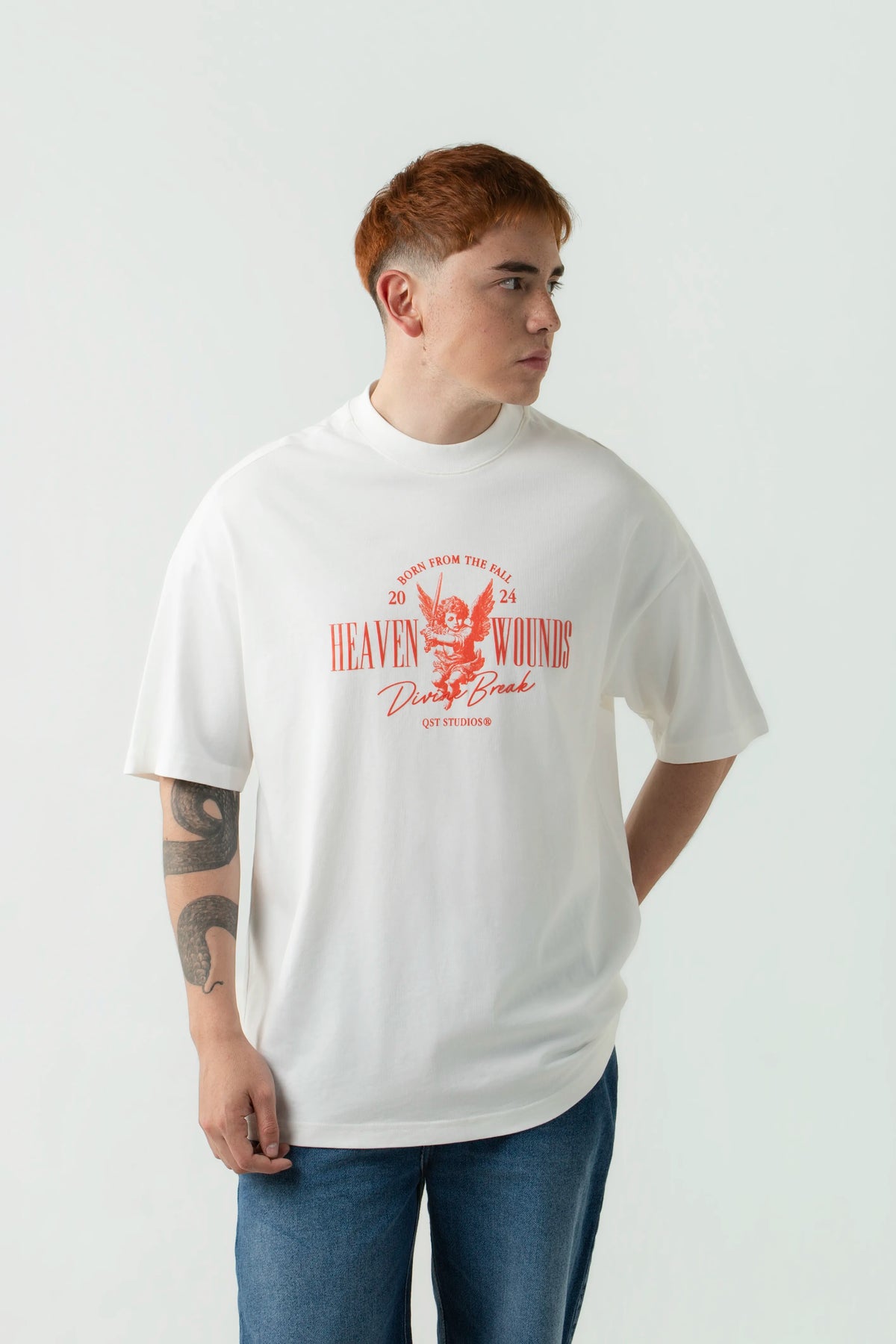 CAMISETA MANGA CORTA COLOR IVORY