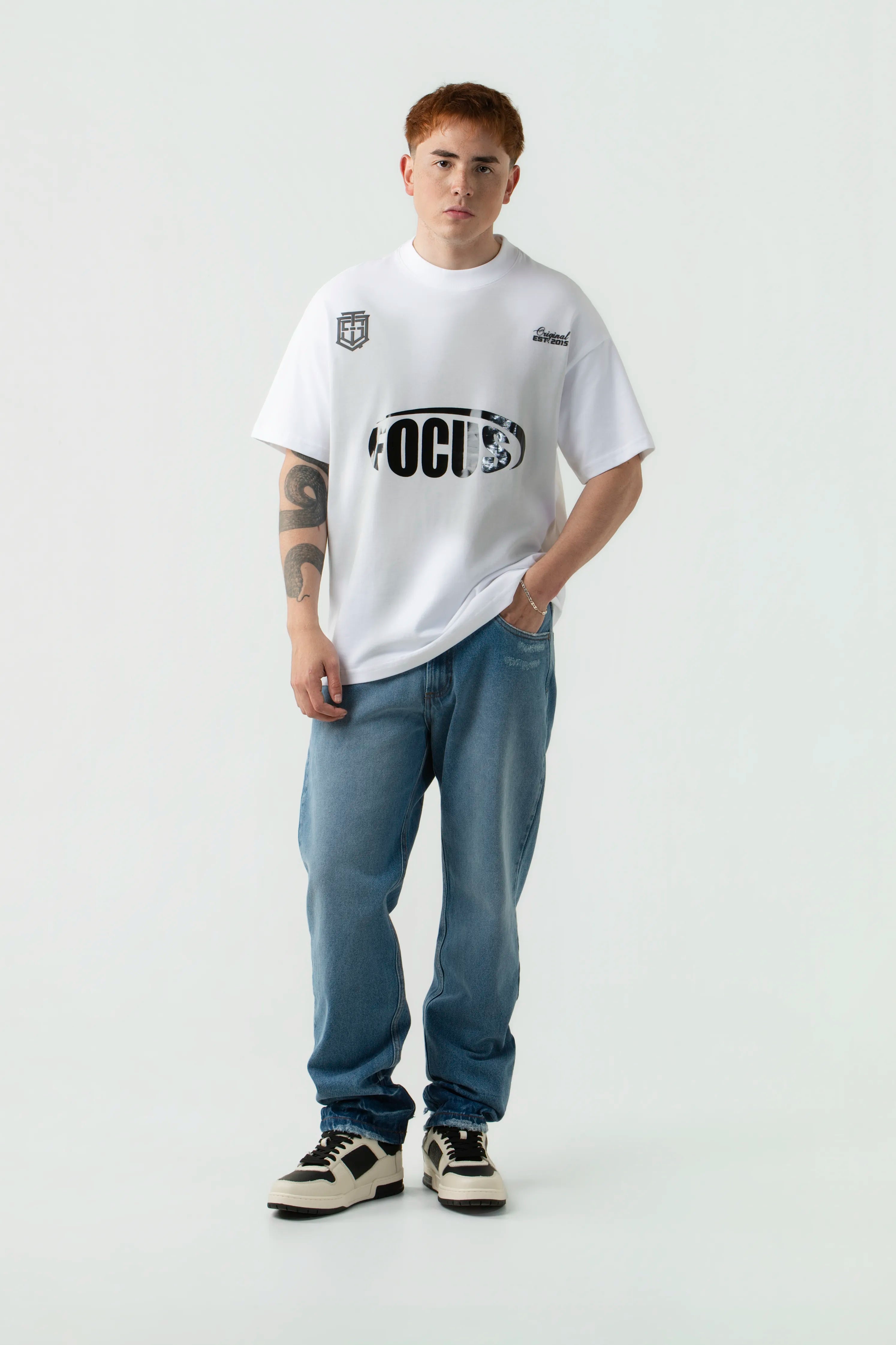CAMISETA MANGA CORTA COLOR BLANCO BLANCO