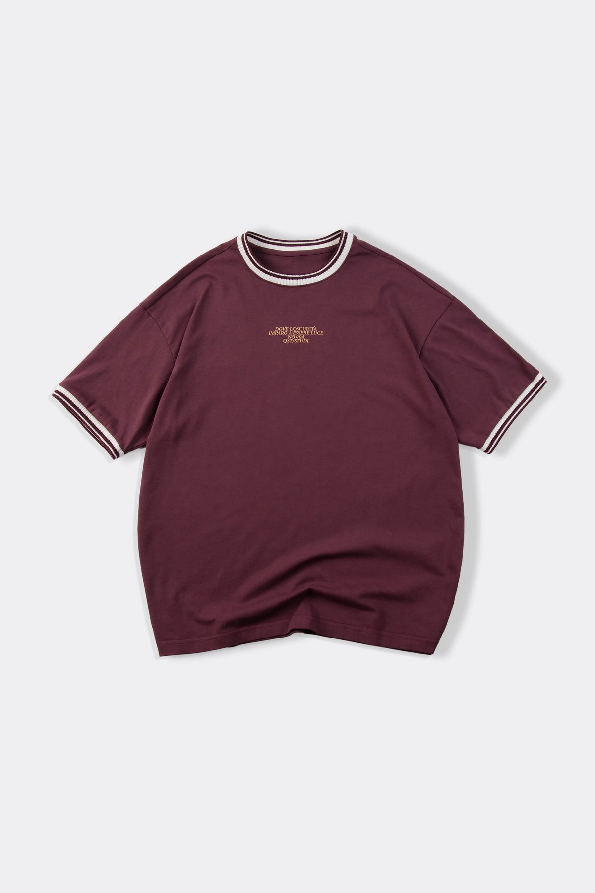 CAMISETA MANGA CORTA COLOR BURGUNDY