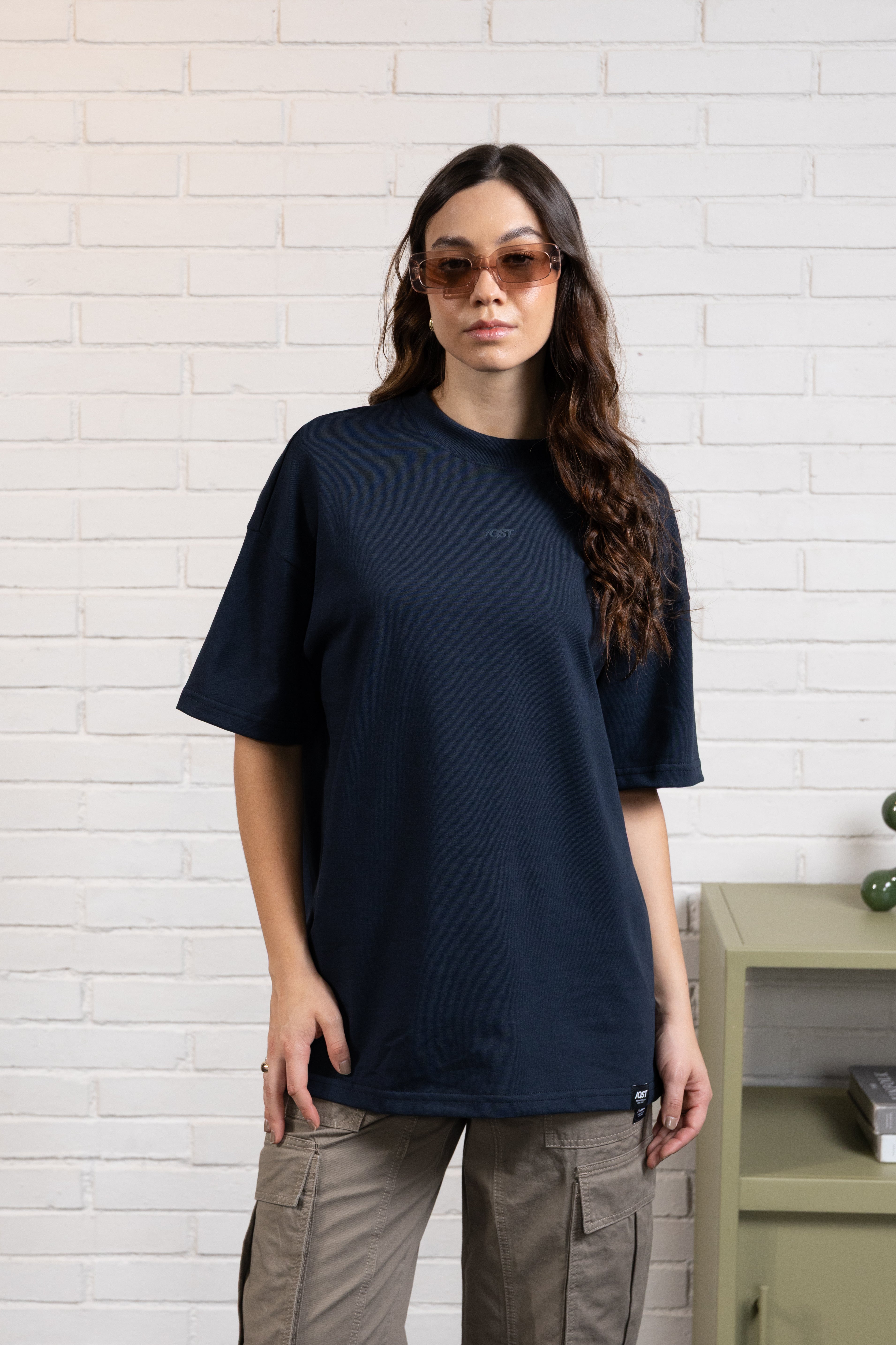 CAMISETA MANGA CORTA COLOR AZUL OSCURO