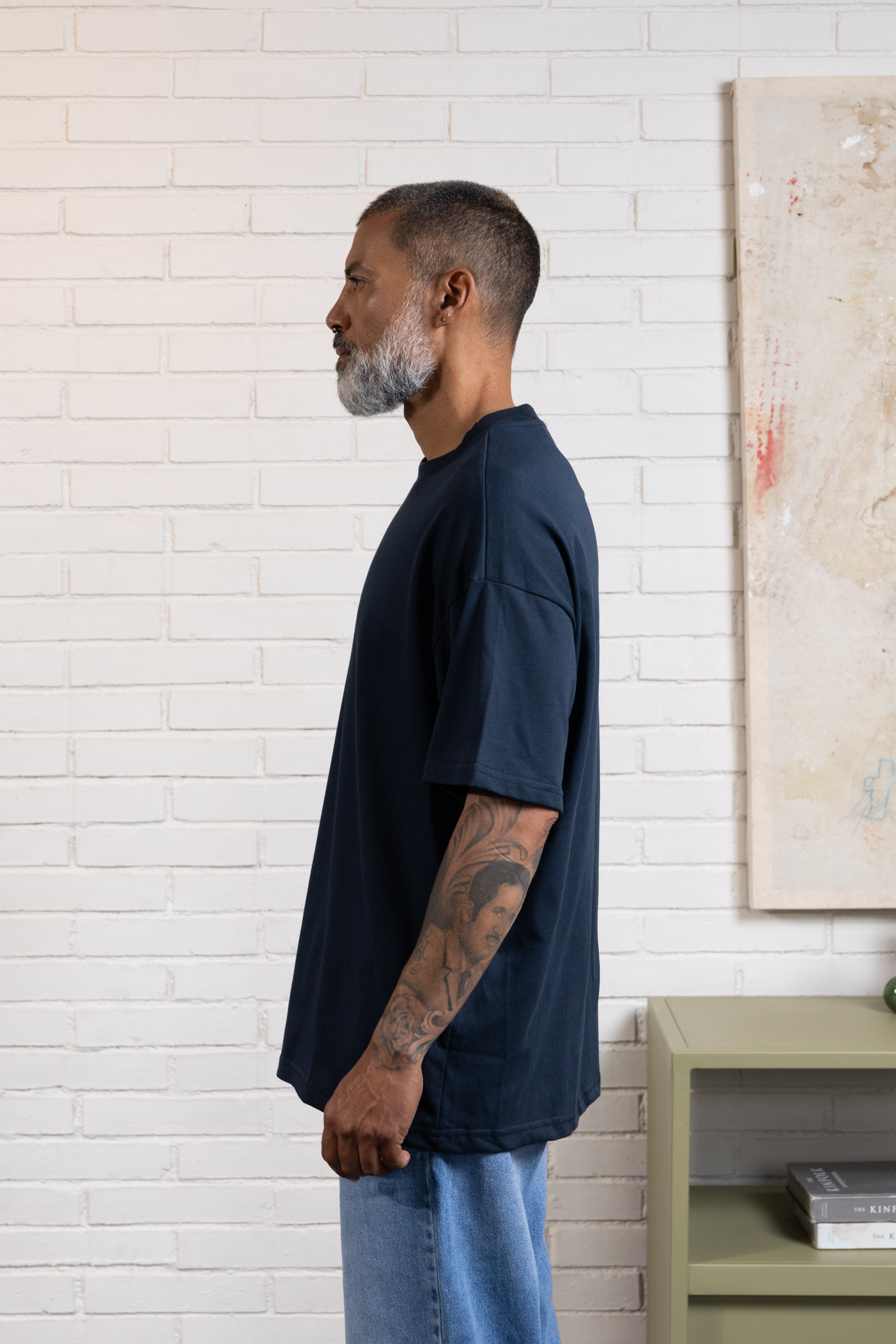 CAMISETA MANGA CORTA COLOR AZUL OSCURO