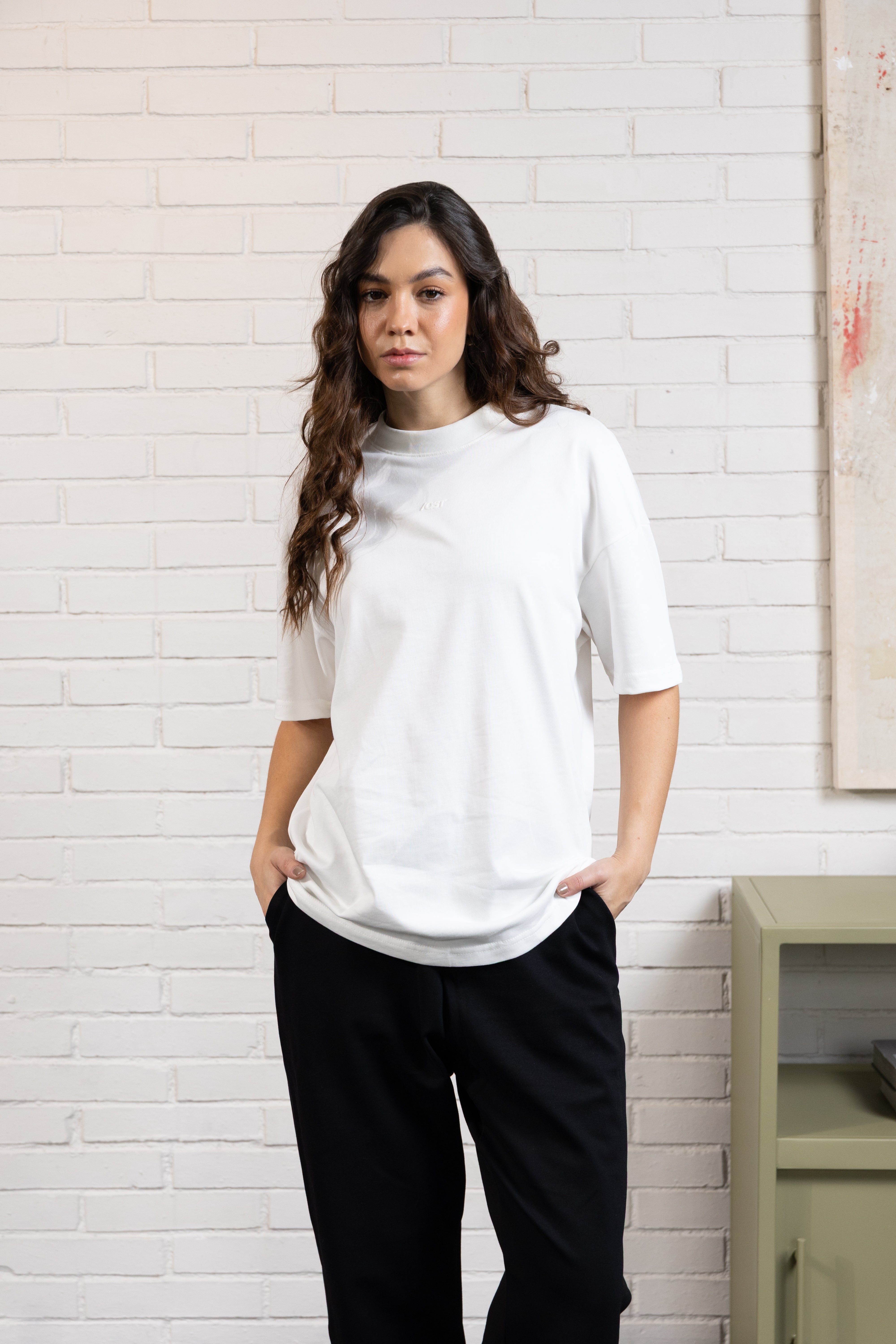 CAMISETA MANGA CORTA COLOR IVORY