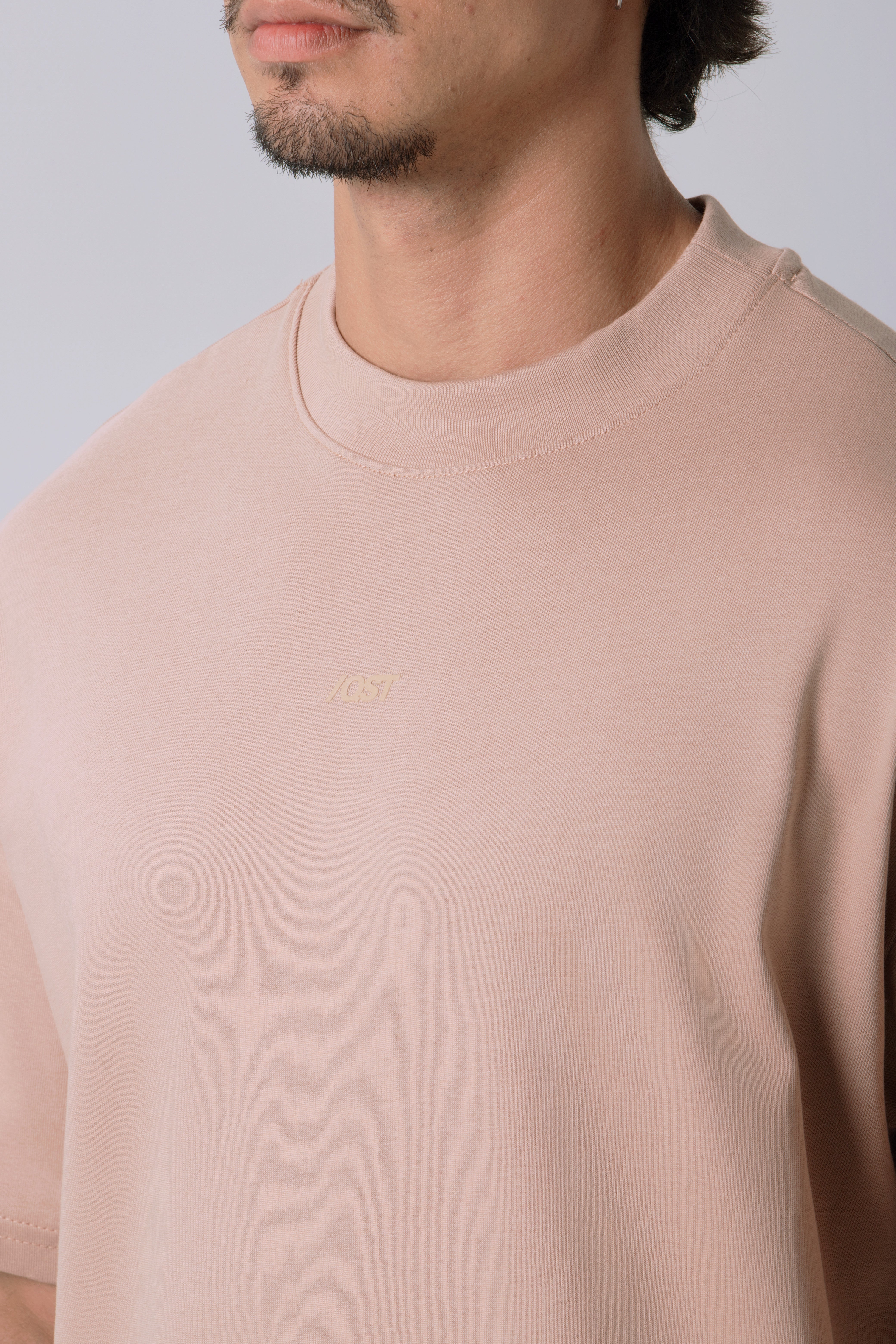 CAMISETA MANGA CORTA COLOR WARM TAUPE