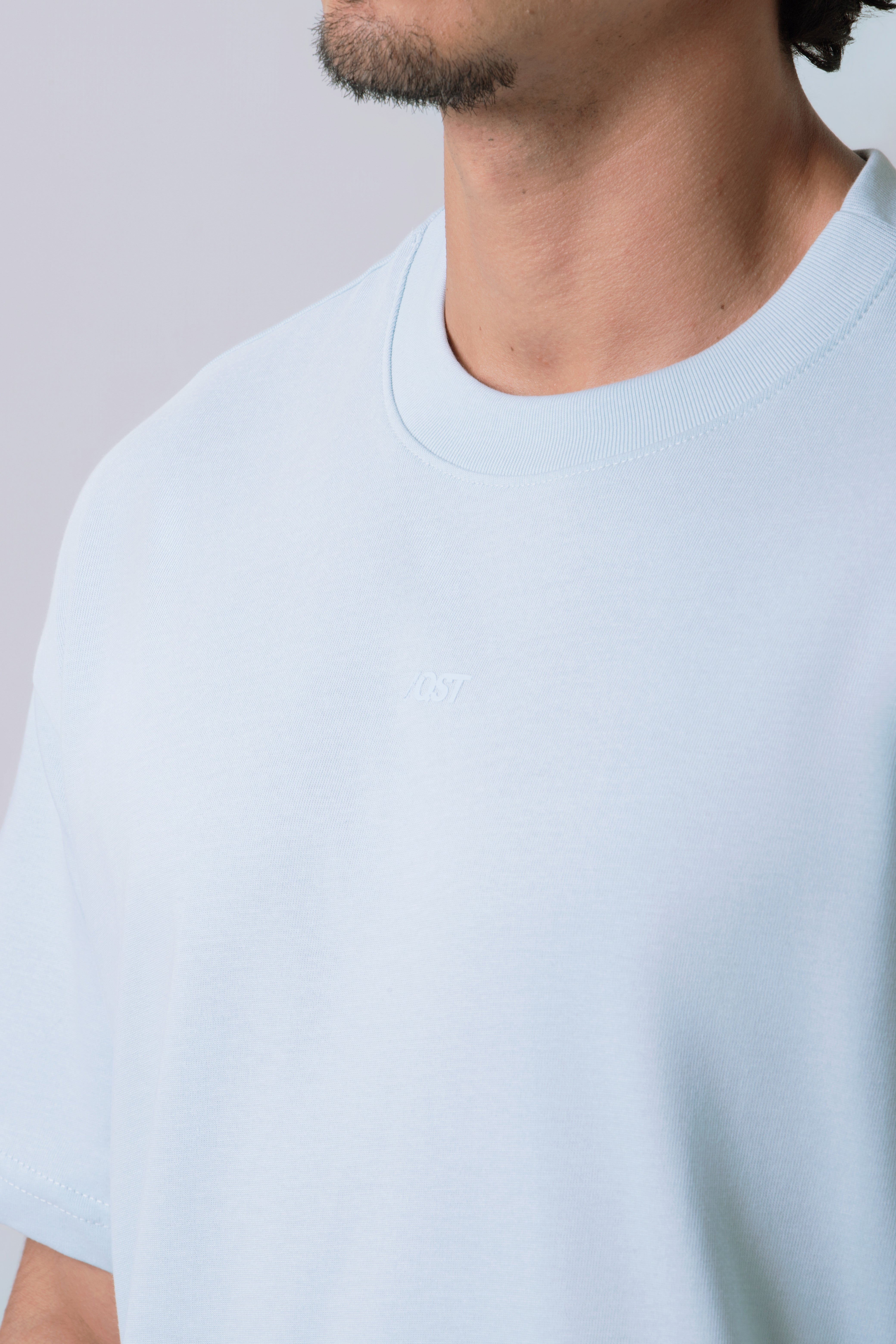 CAMISETA MANGA CORTA COLOR BABY BLUE