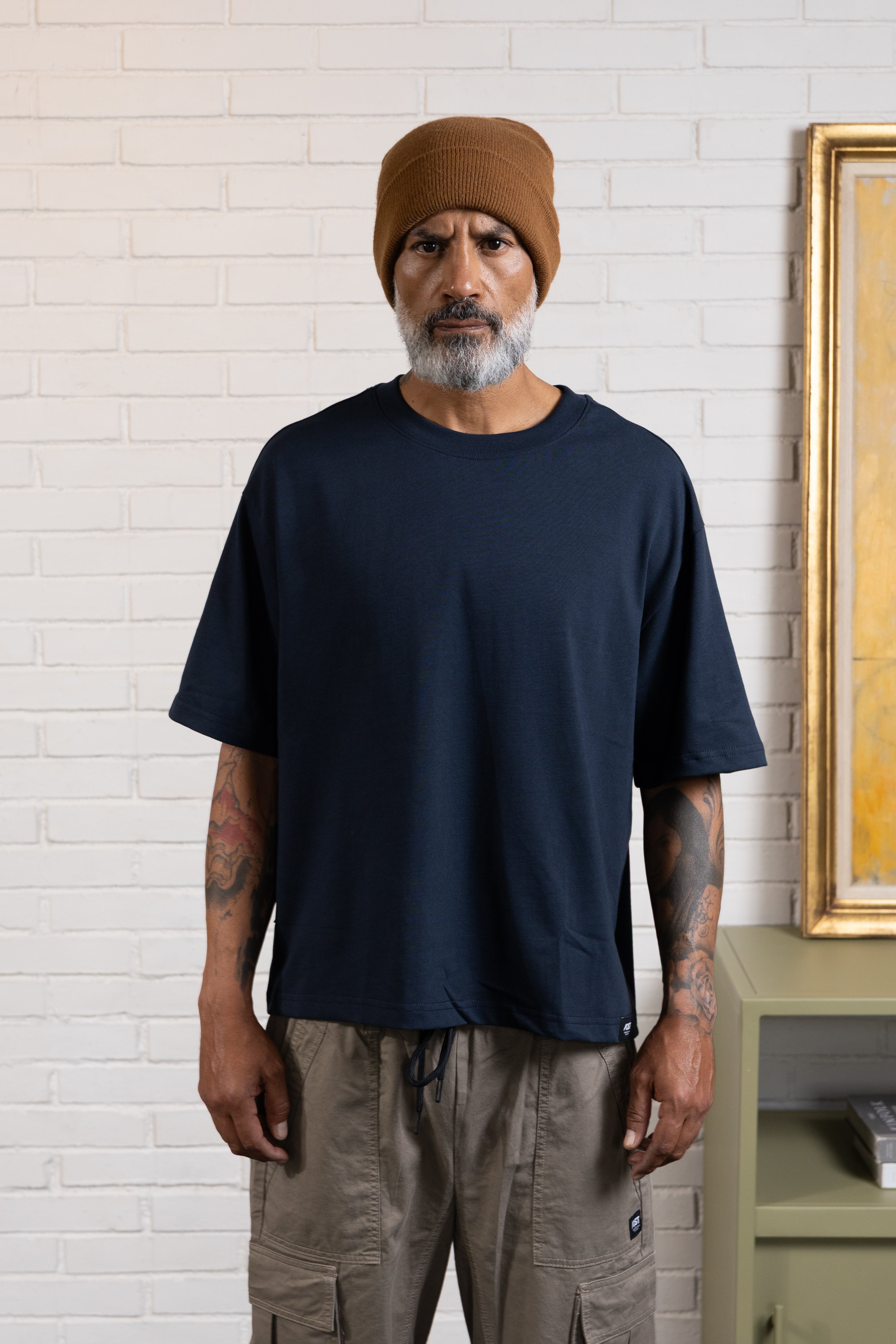 CAMISETA MANGA CORTA COLOR AZUL OSCURO