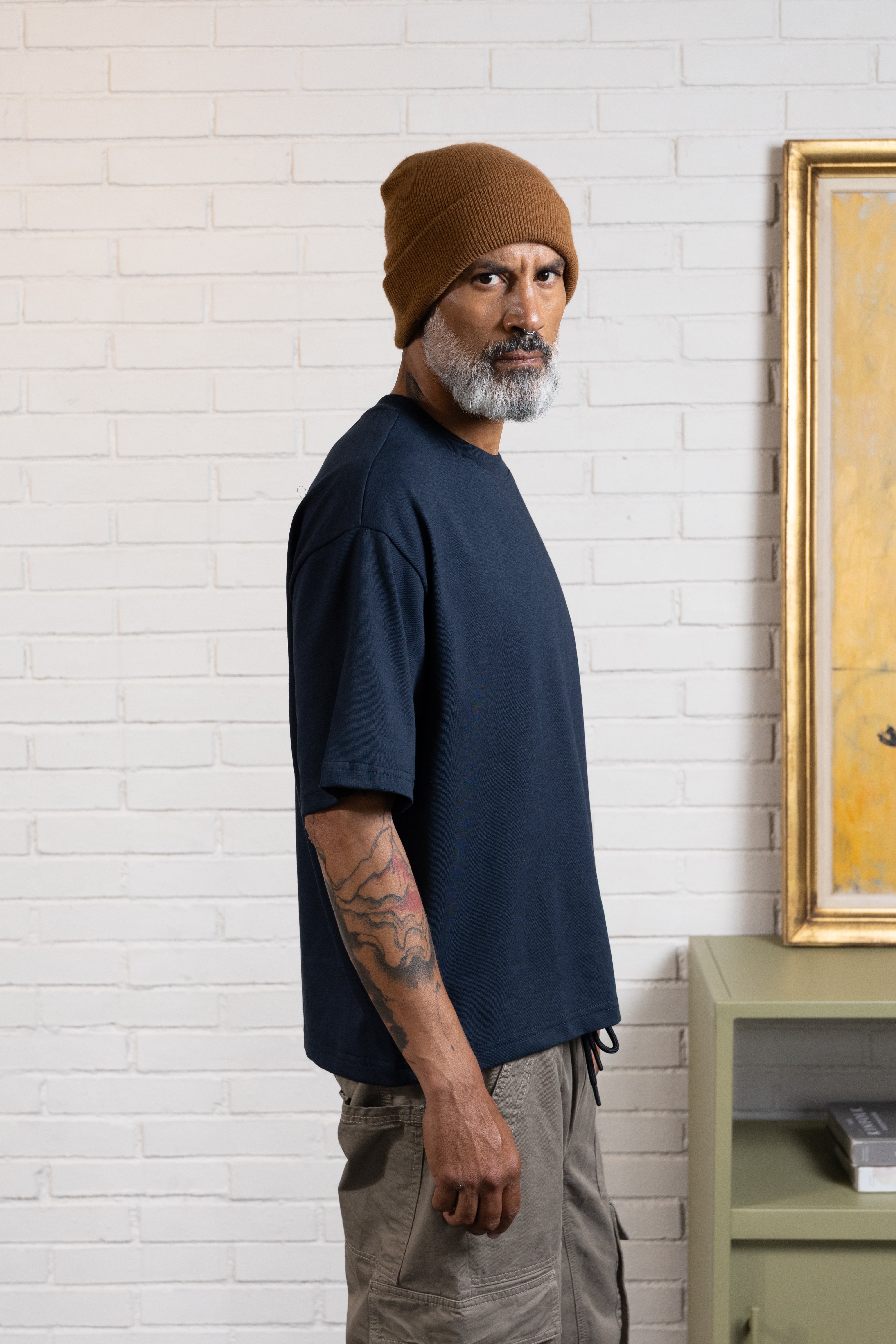 CAMISETA MANGA CORTA COLOR AZUL OSCURO