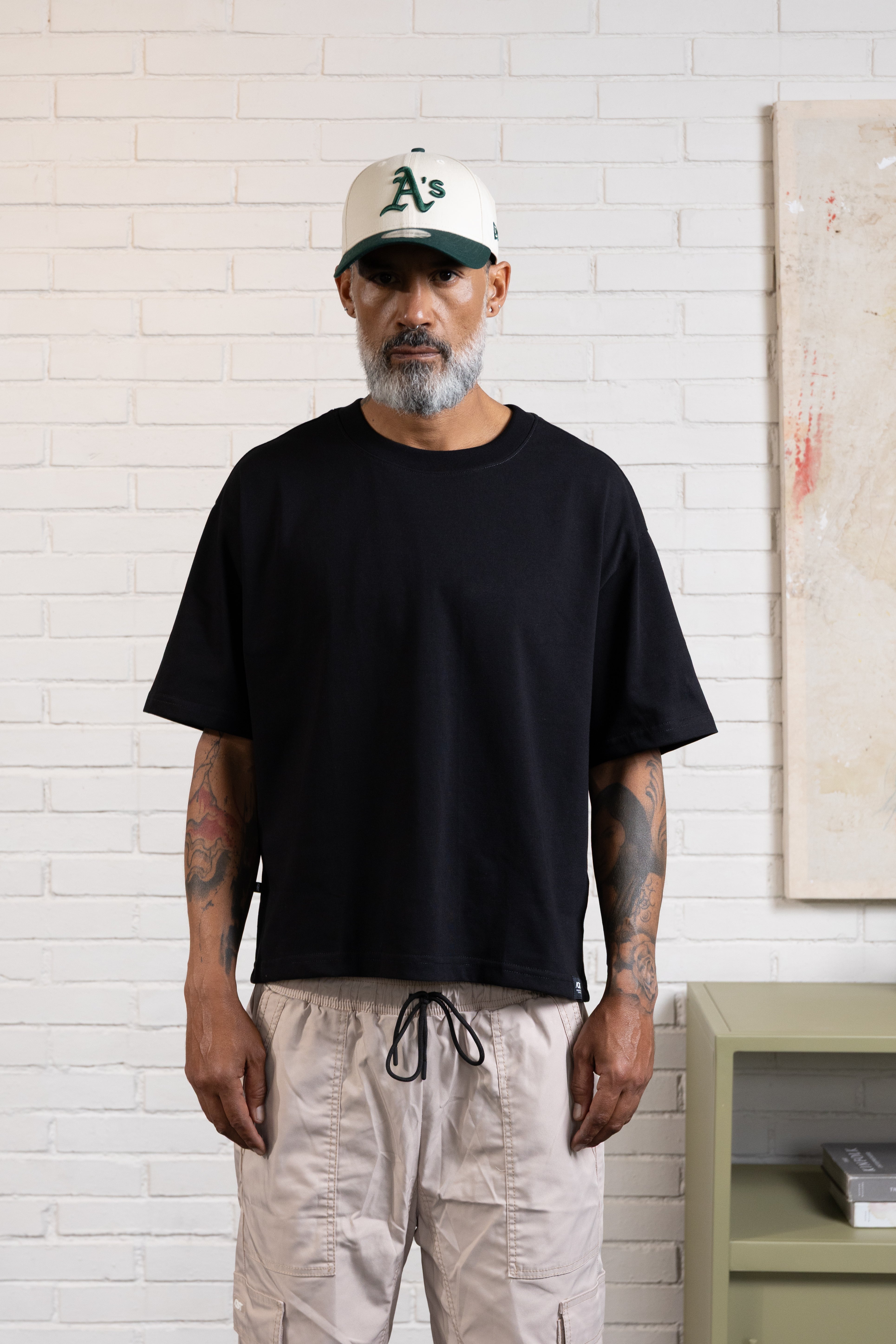 CAMISETA MANGA CORTA COLOR NEGRO