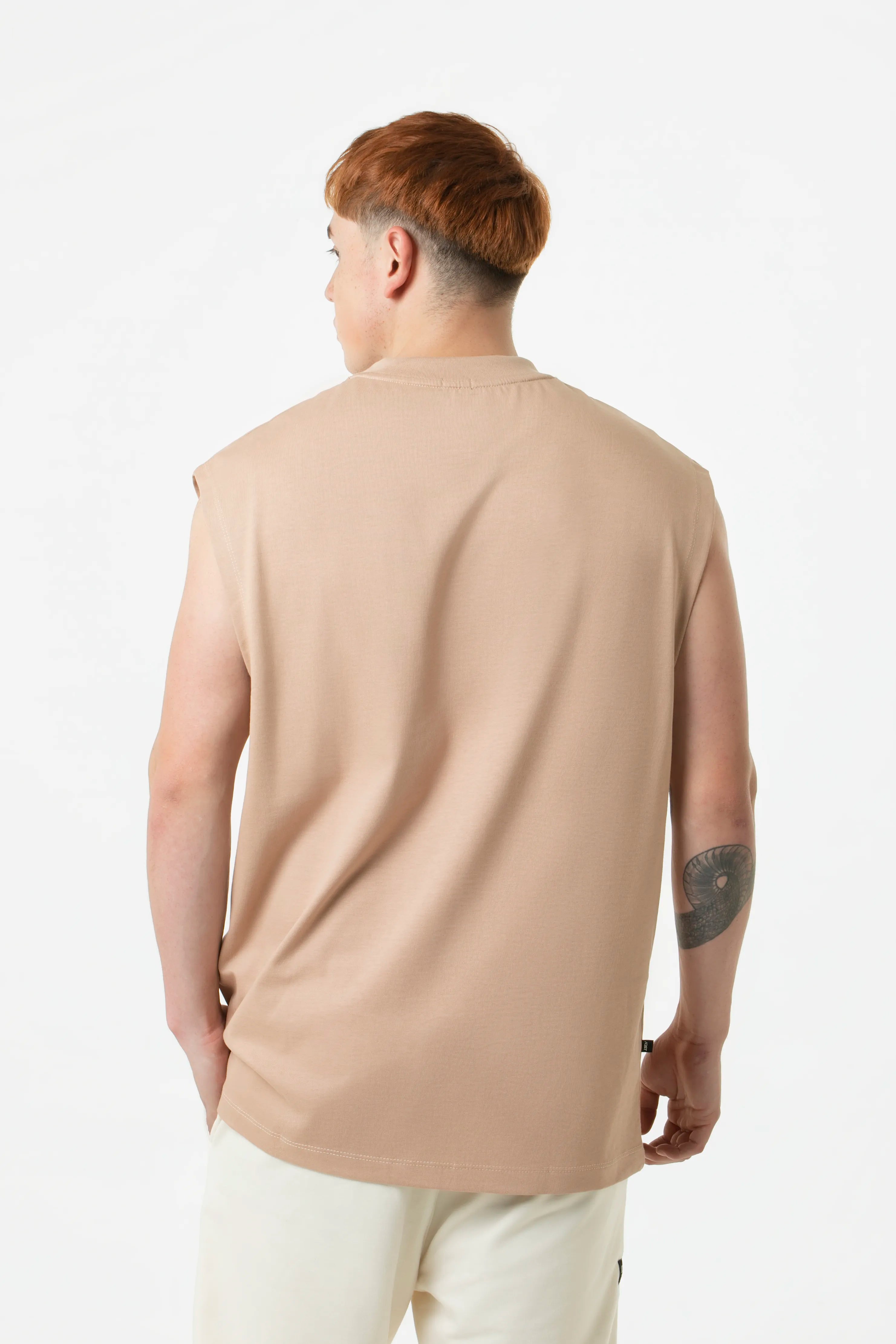 CAMISETA MANGA CORTA COLOR WARM TAUPE