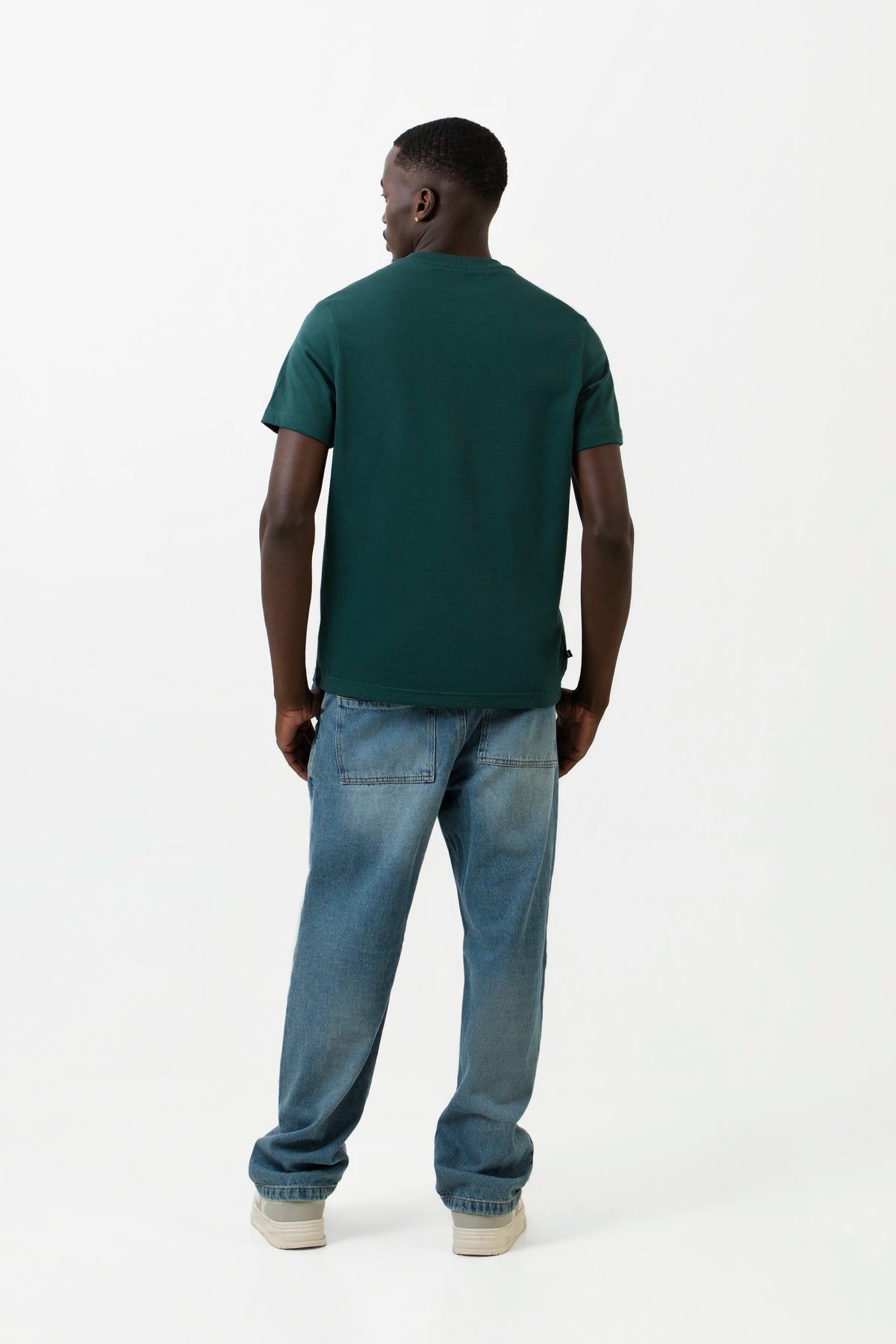 CAMISETA MANGA CORTA COLOR VERDE BOTELLA