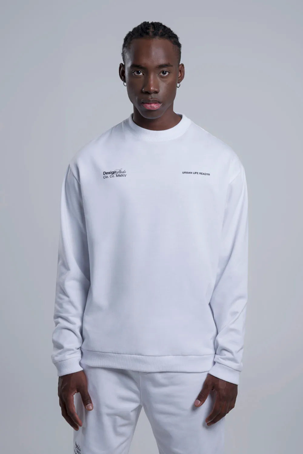 CREWNECK OVERSIZE ESENCIAL WHITE - QST