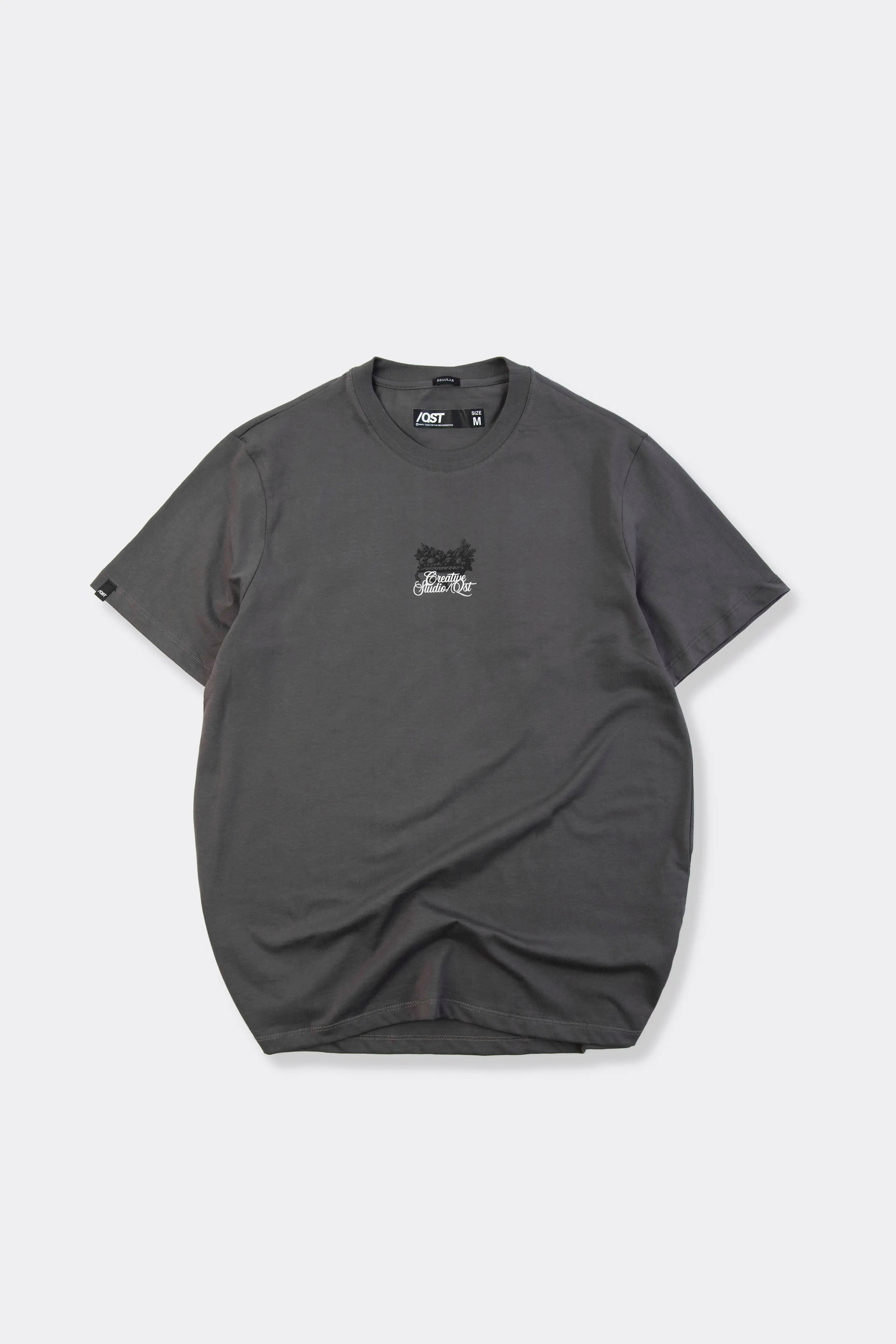 CAMISETA ESPECIAL ESTAMPADO LOCALIZADO COLOR NEGRO-GRIS