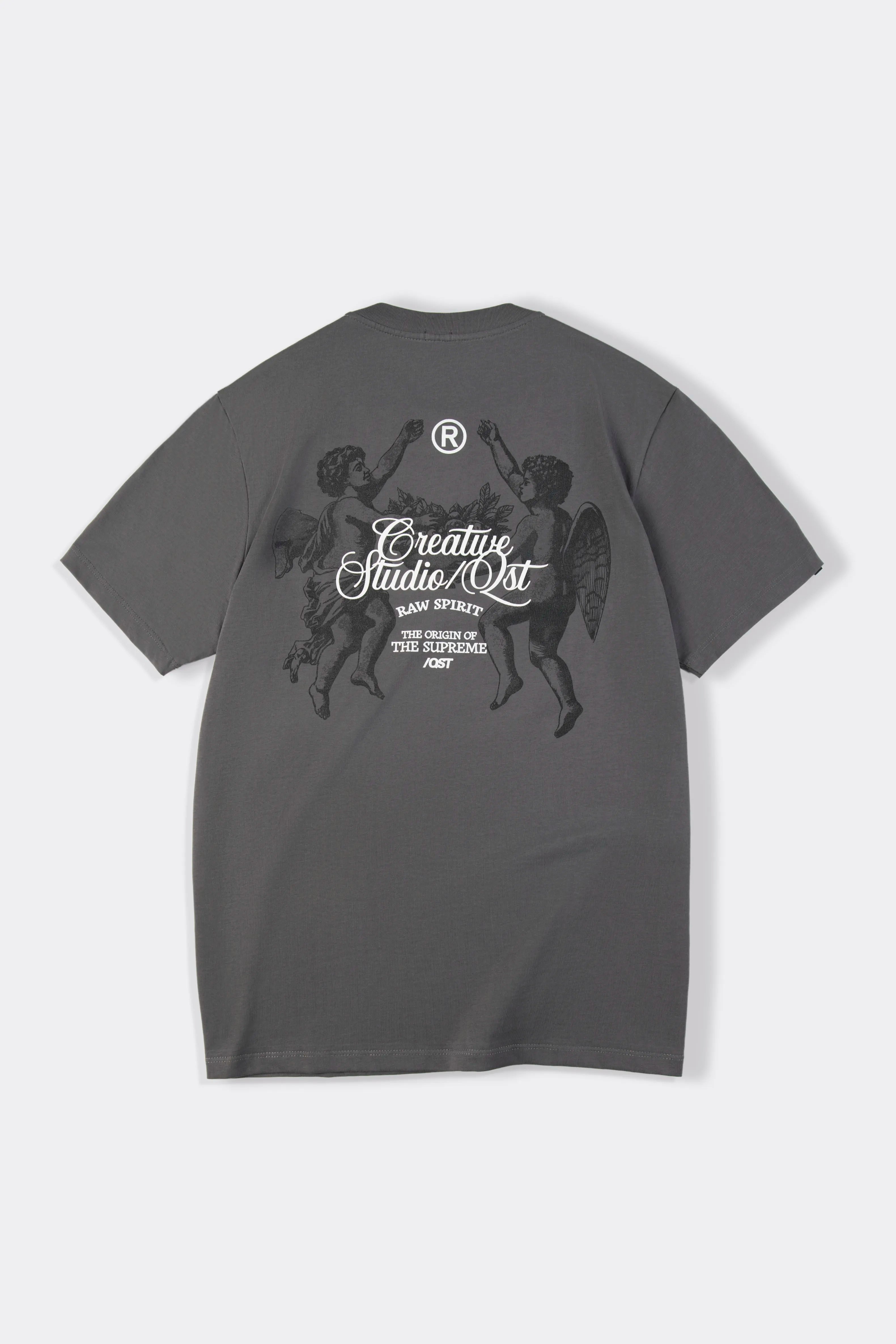 CAMISETA ESPECIAL ESTAMPADO LOCALIZADO COLOR NEGRO-GRIS