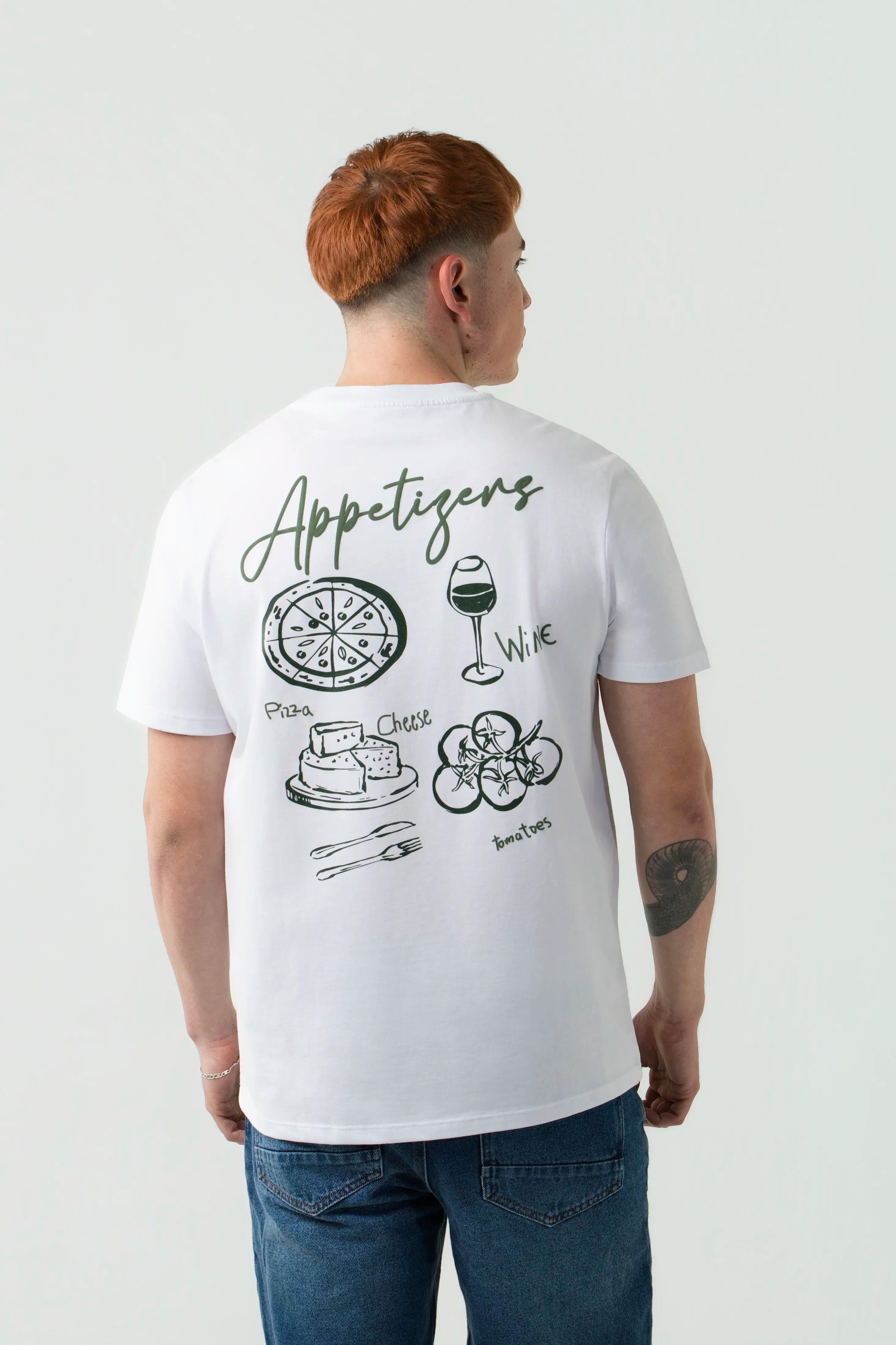 CAMISETA ESPECIAL ESTAMPADO LOCALIZADO COLOR BLANCO BLANCO