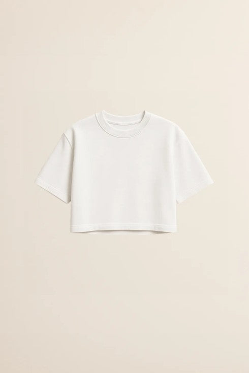 CAMISETA MANGA CORTA COLOR BLANCO OPTICO