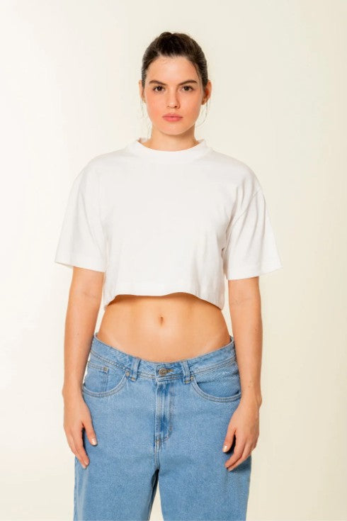 CAMISETA MANGA CORTA COLOR BLANCO OPTICO