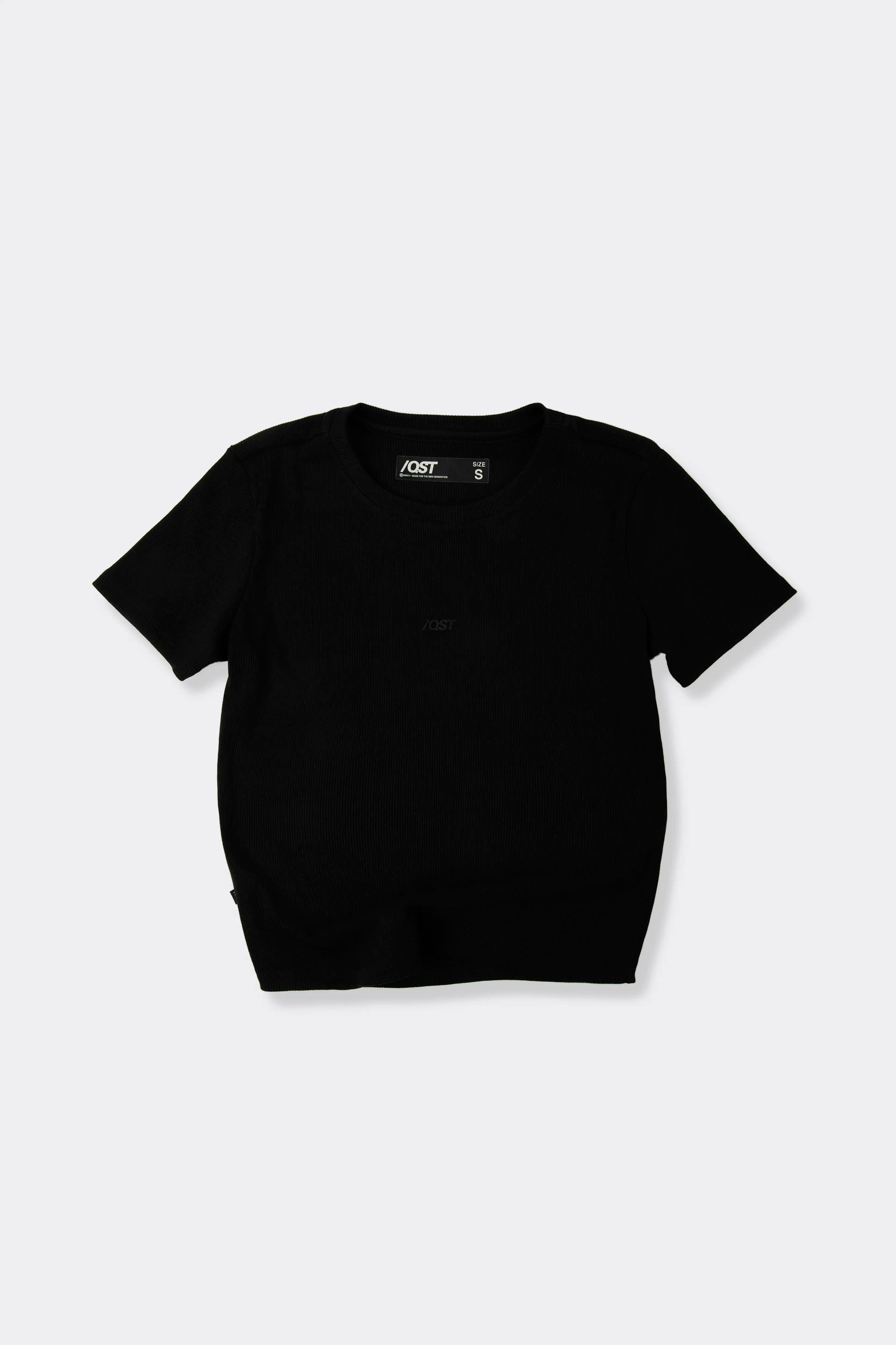 CAMISETA MANGA CORTA COLOR NEGRO