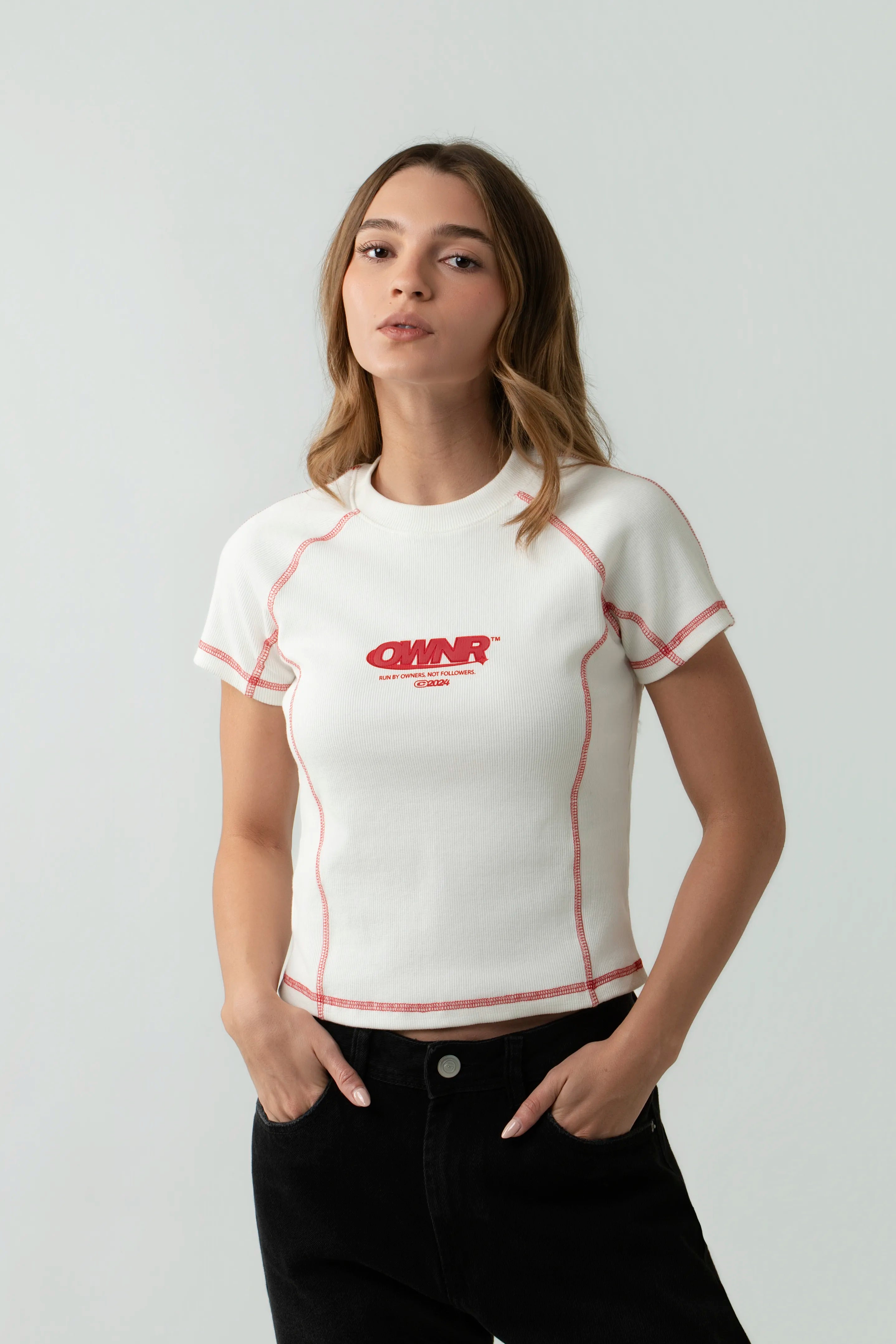 CAMISETA MANGA CORTA COLOR IVORY