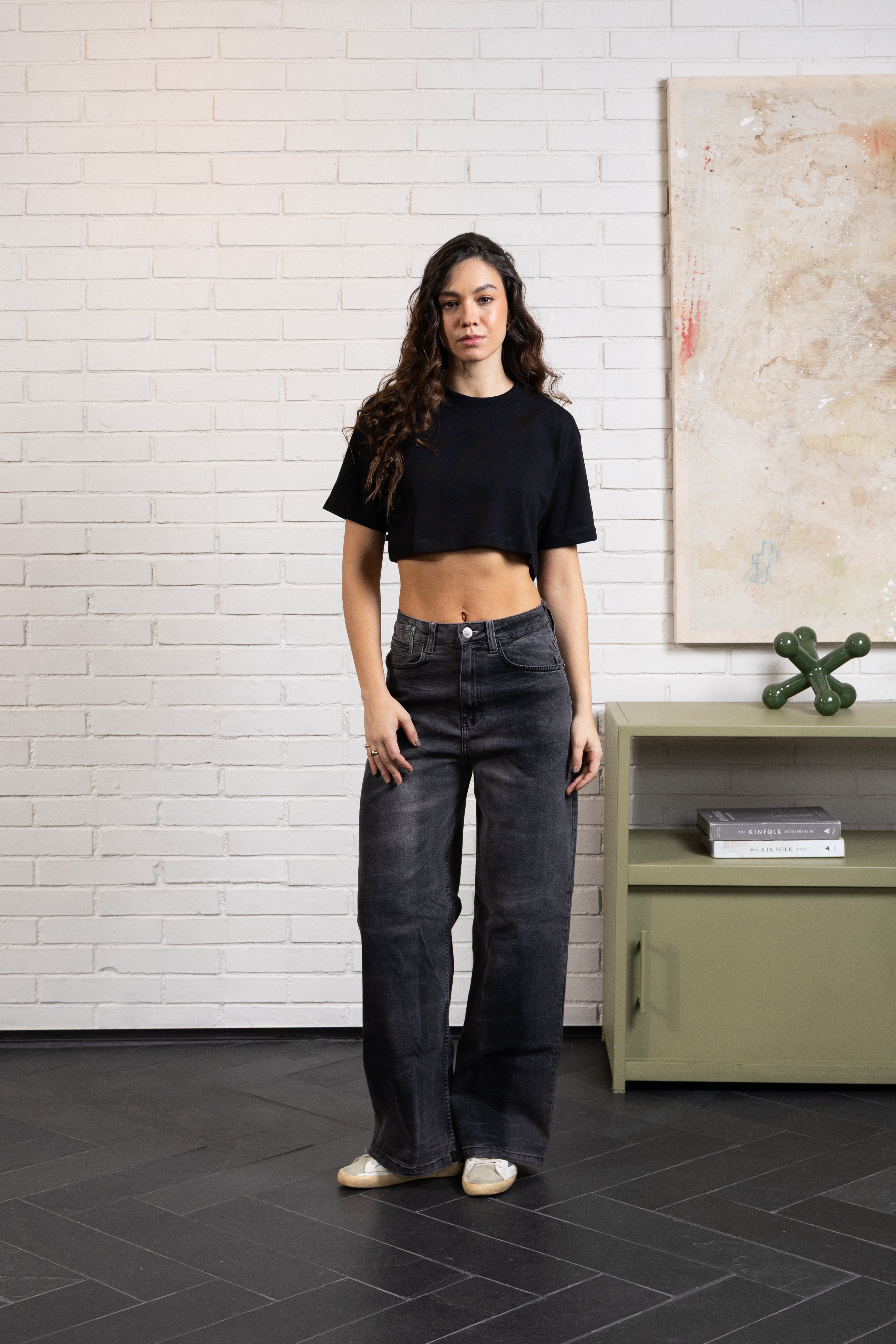 CAMISETA MANGA CORTA COLOR NEGRO