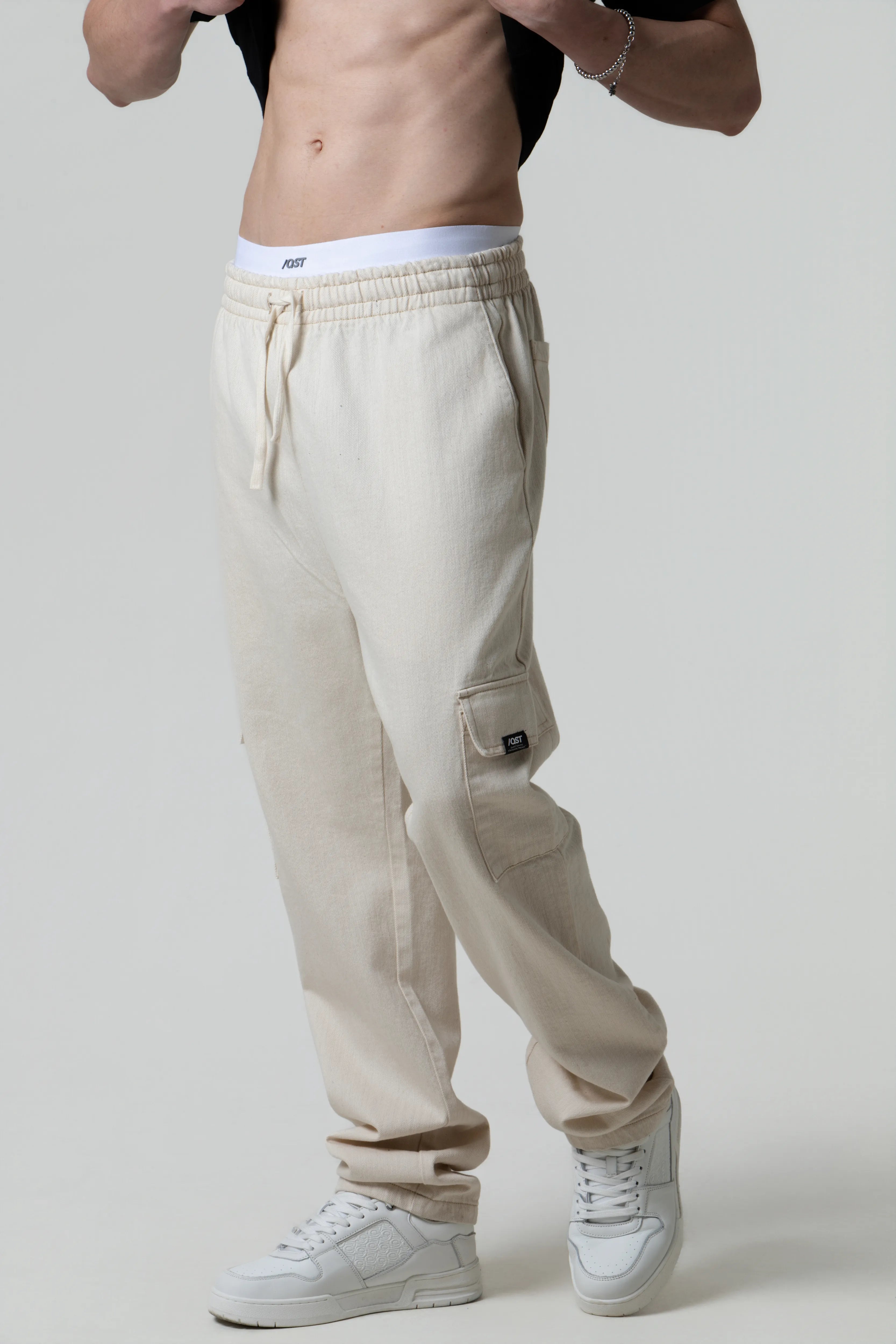 PANTALON CARGO COLOR CRUDO