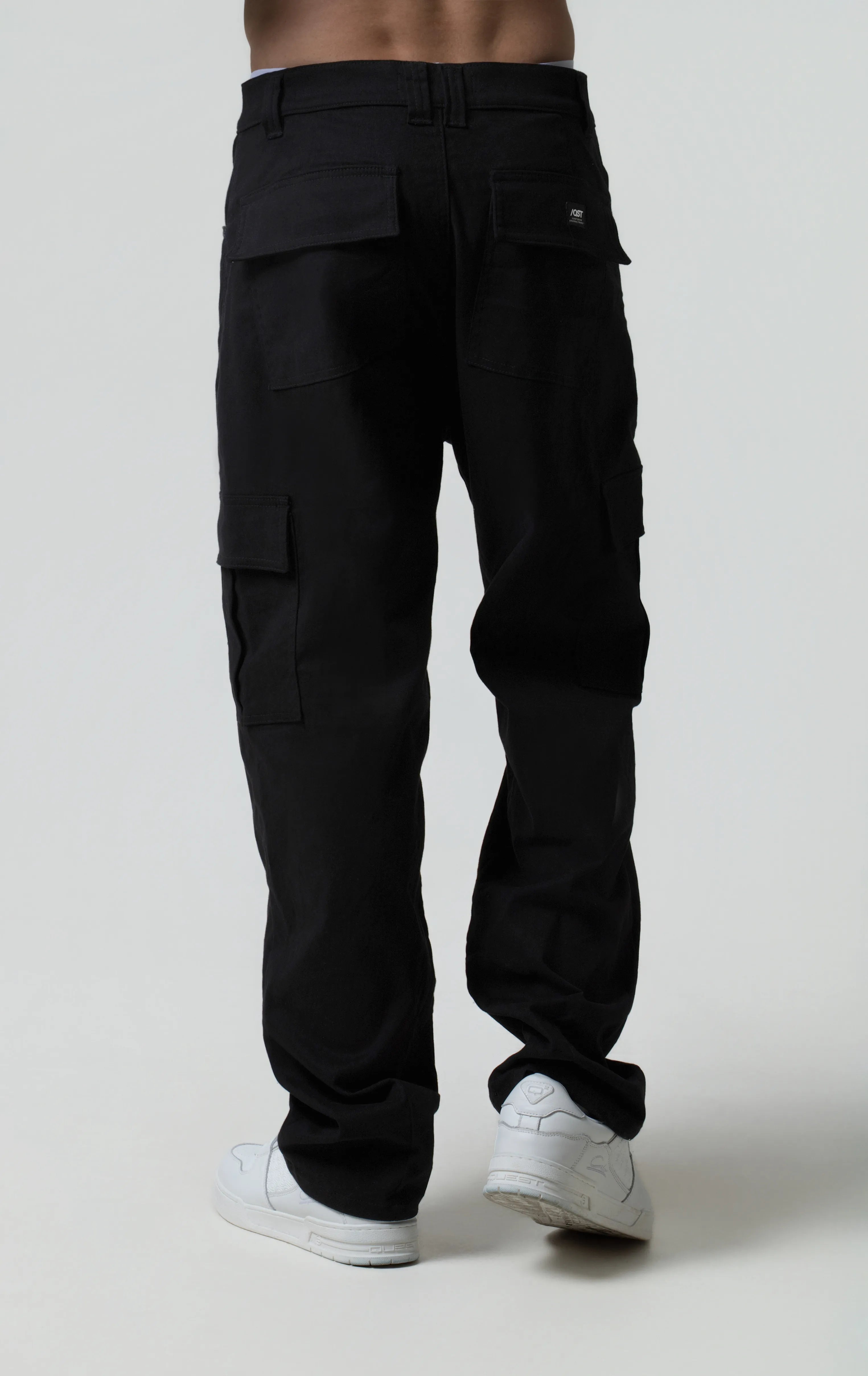 PANTALON CARGO COLOR NEGRO