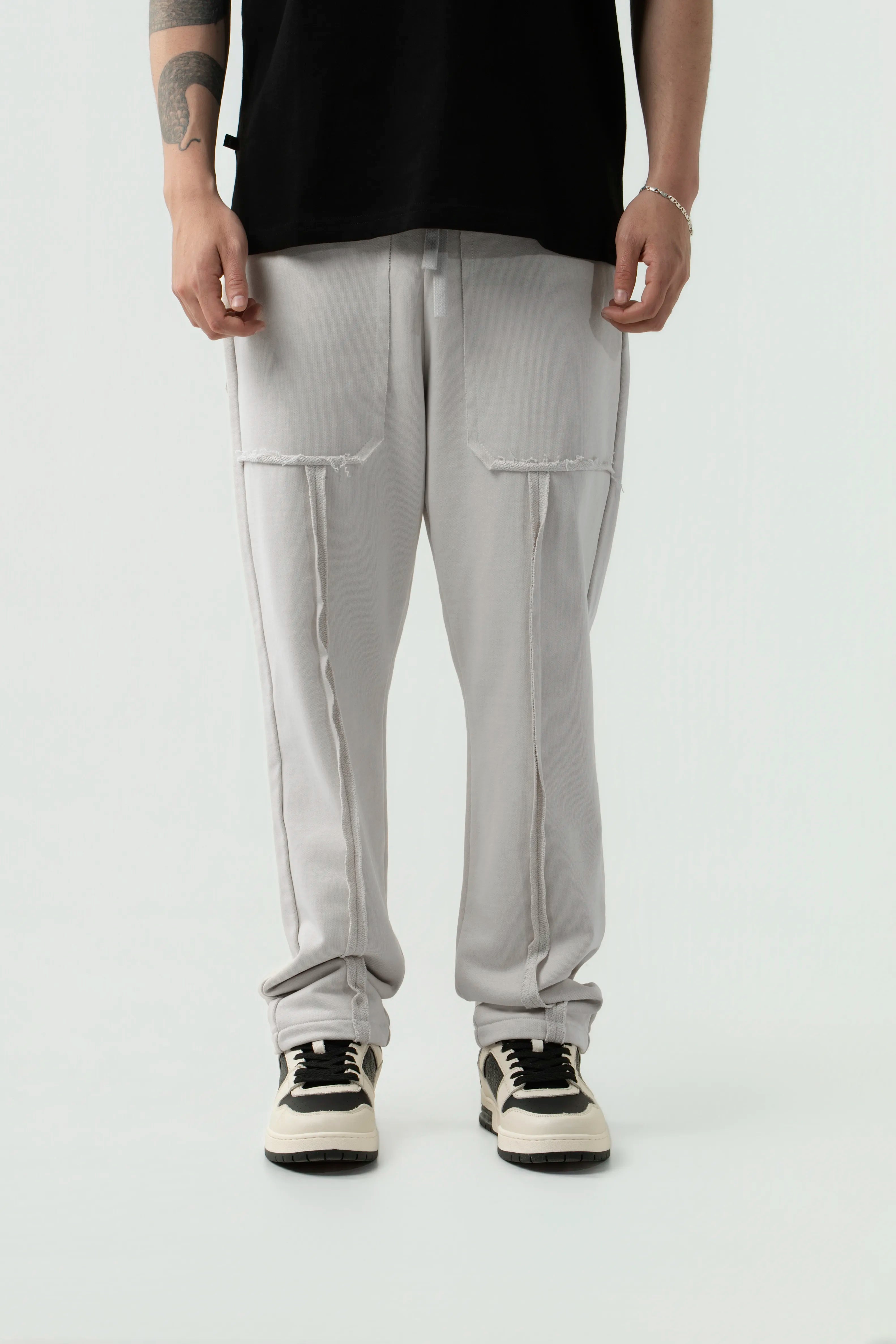 PANTALON SUDADERA COLOR GRIS CLR
