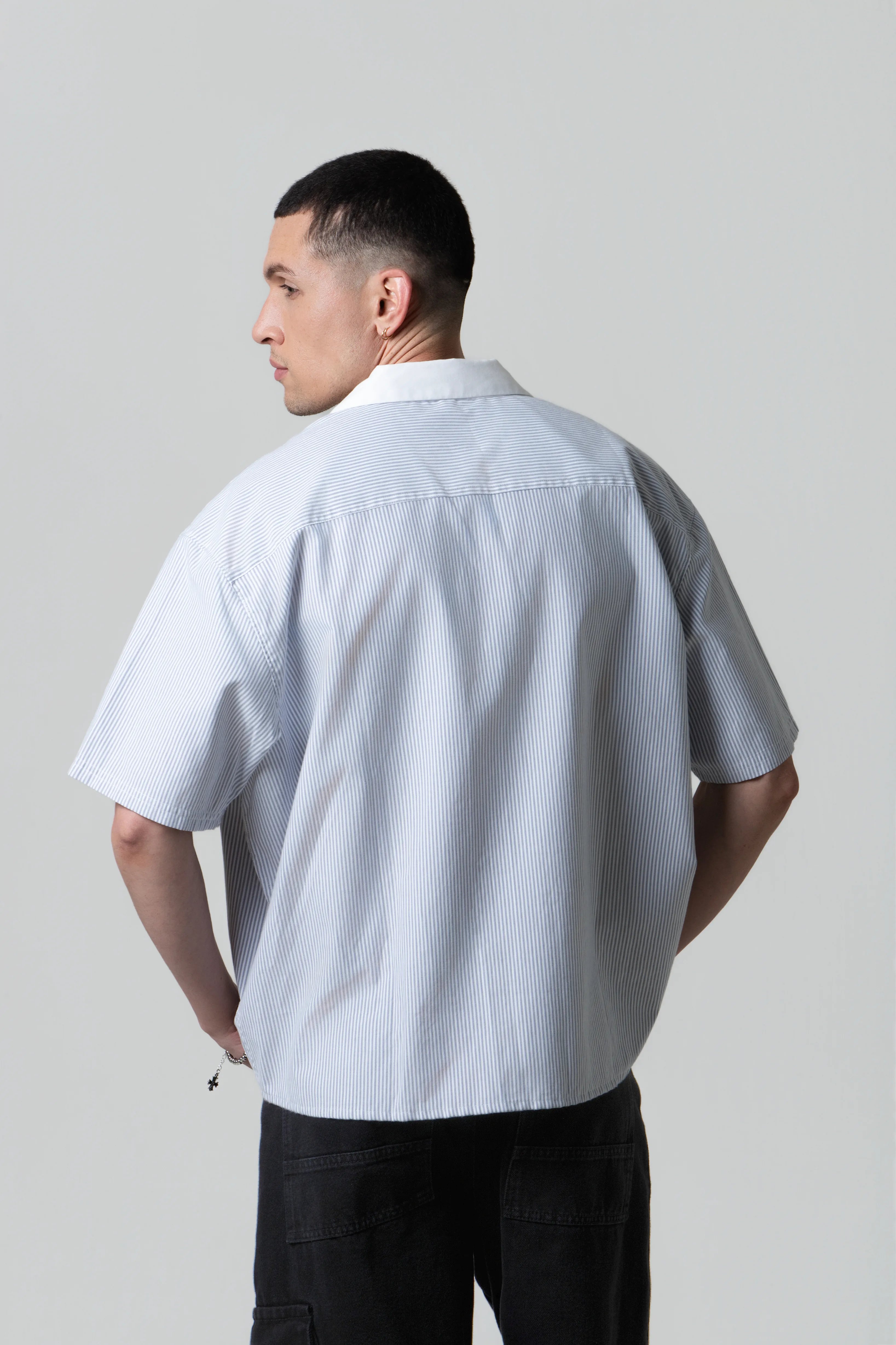 CAMISA MANGA CORTA COLOR GRIS CLR