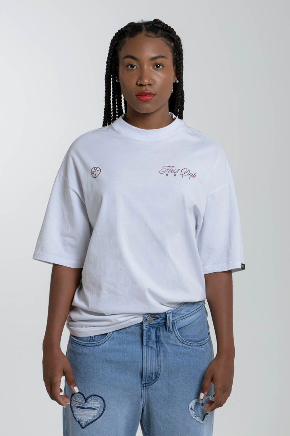 CAMISETA OVERSIZE COLOR BLANCO OPTICO - QST
