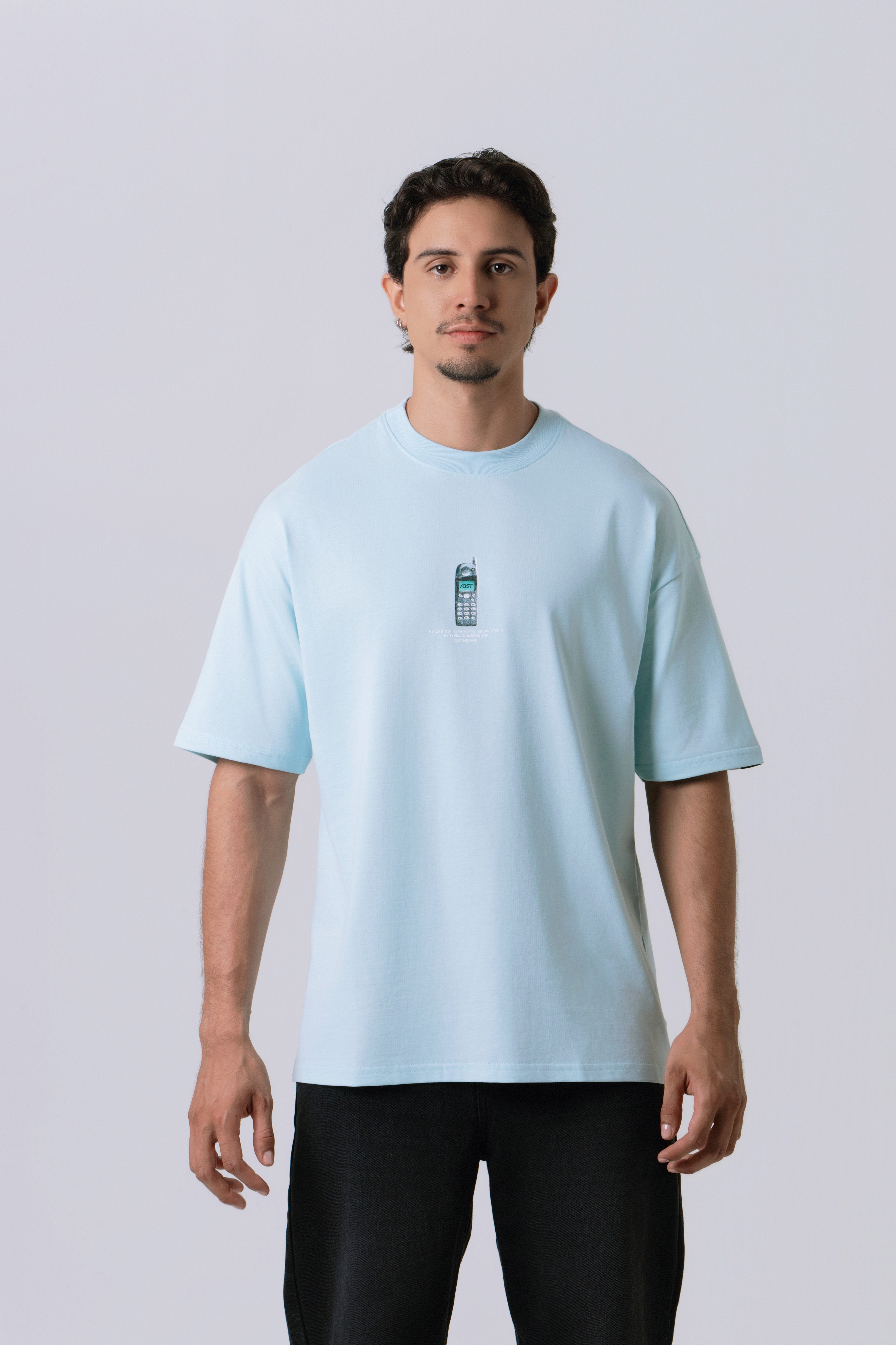 CAMISETA MANGA CORTA COLOR AZUL CLARO