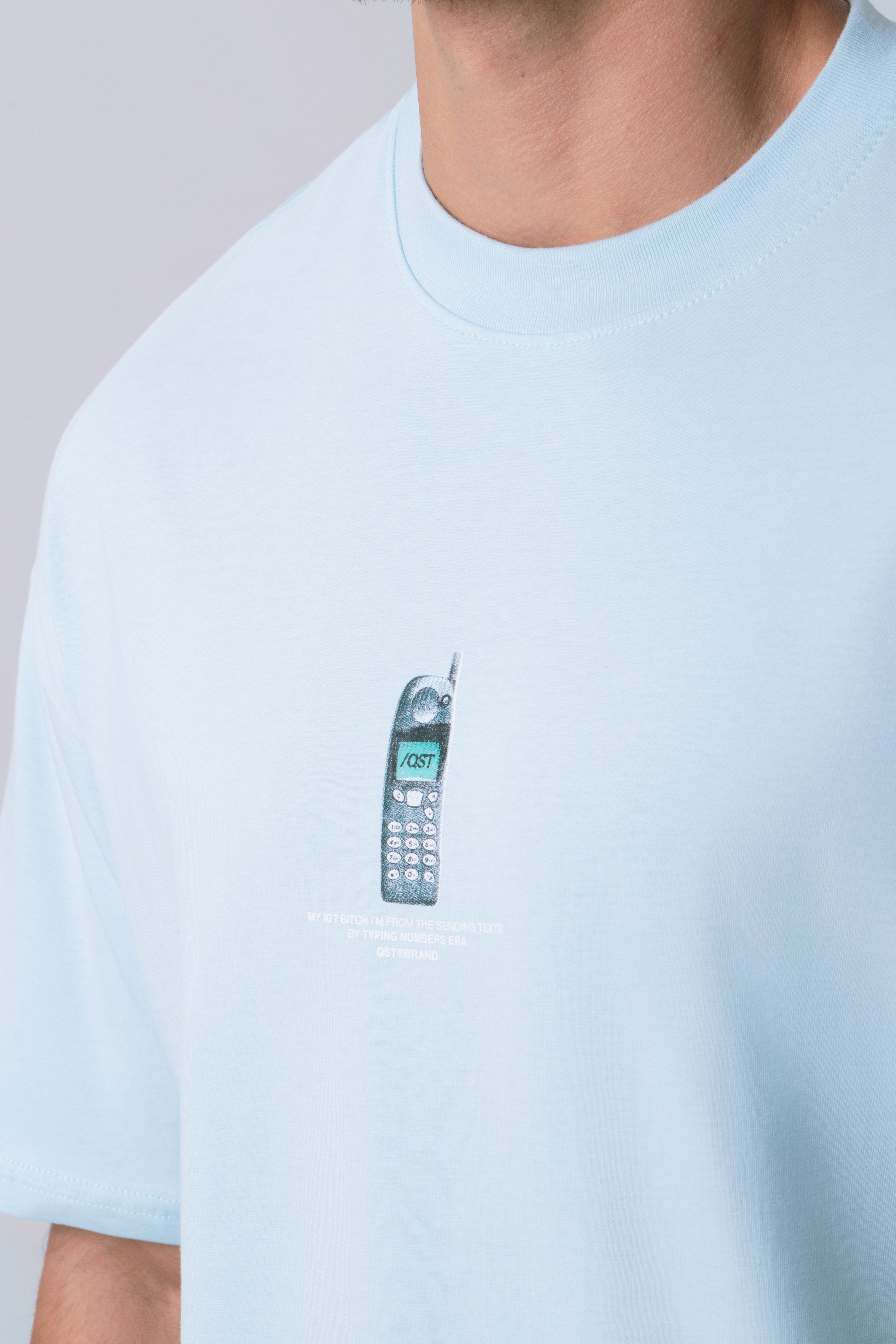 CAMISETA MANGA CORTA COLOR AZUL CLARO