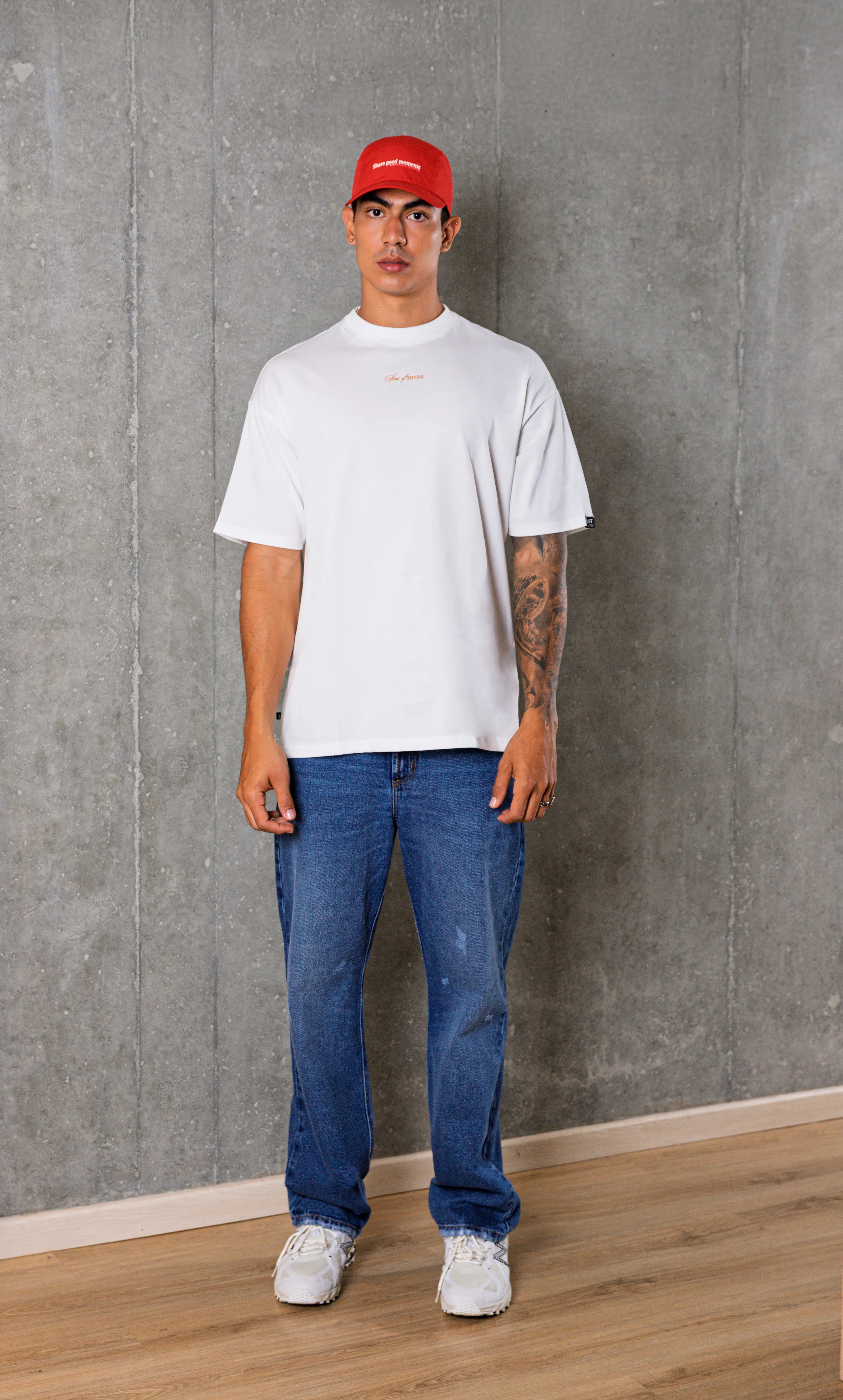 CAMISETA OVERSIZE BPT MANGA CORTA ESTAMPADA STOP