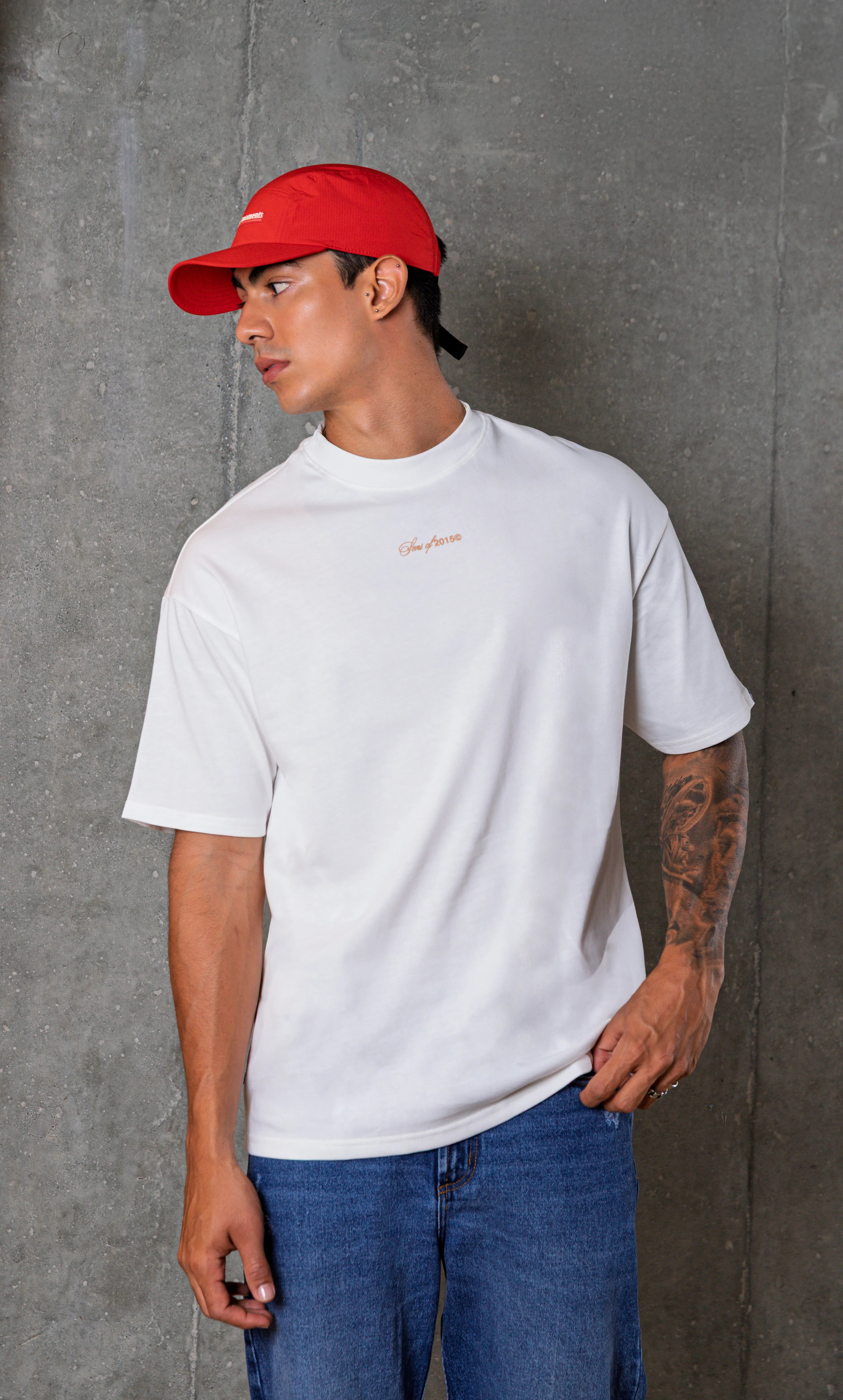 CAMISETA OVERSIZE BPT MANGA CORTA ESTAMPADA STOP