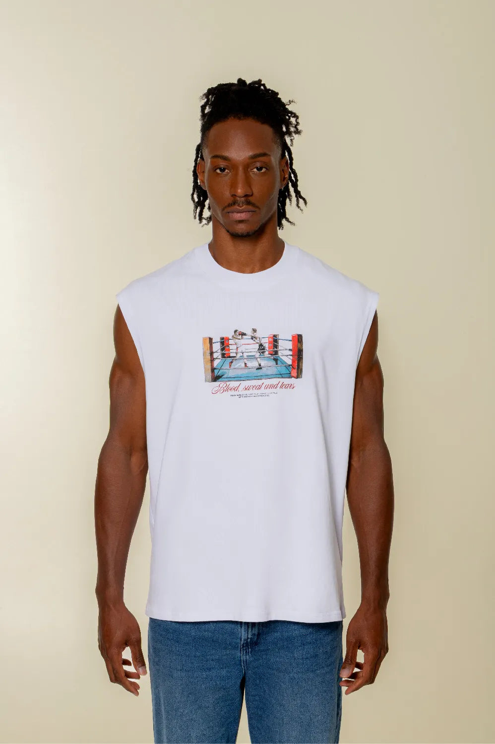 CAMISETA MANGA SISA COLOR BLANCO OPTICO