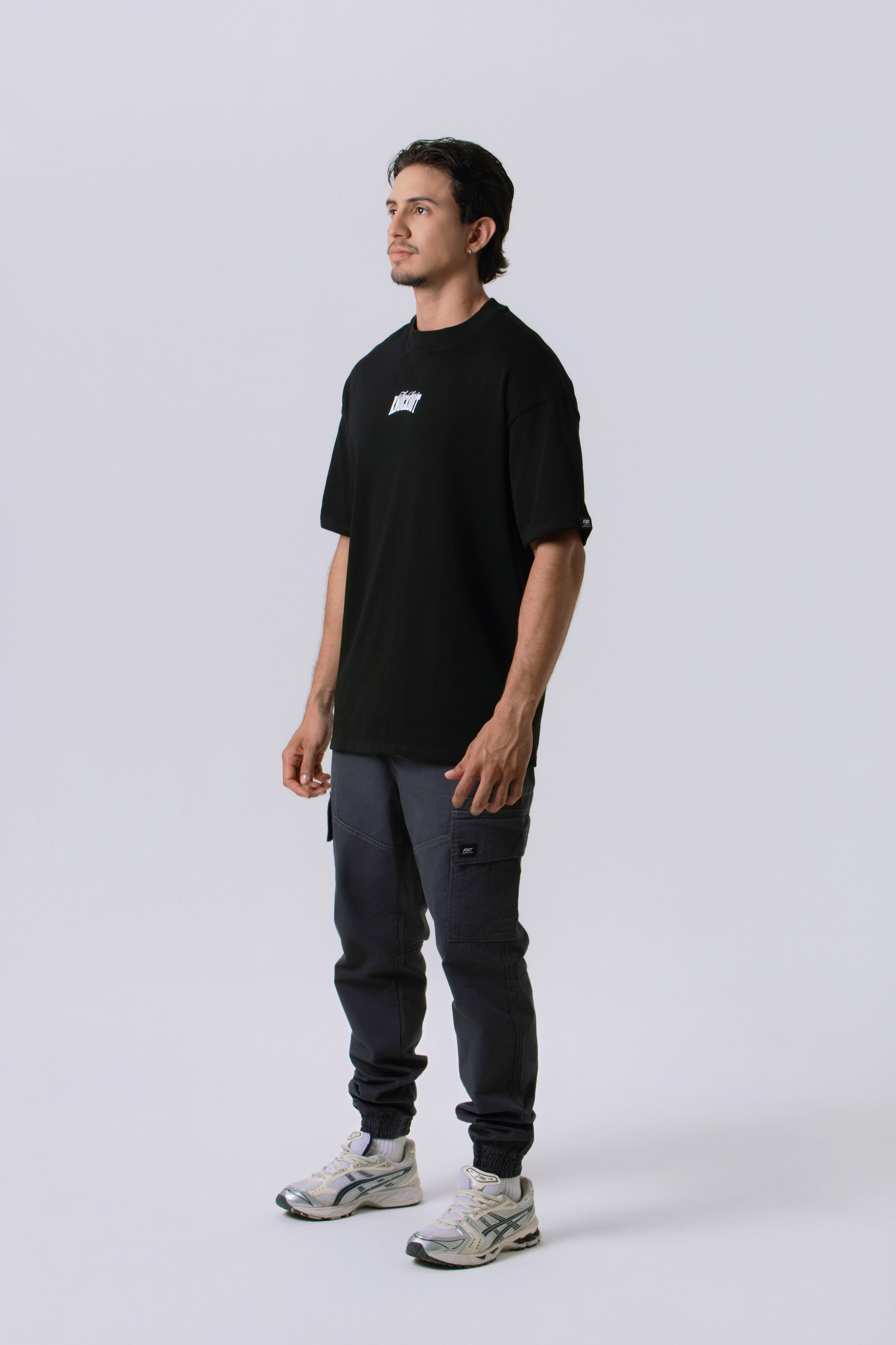 CAMISETA MANGA CORTA COLOR NEGRO