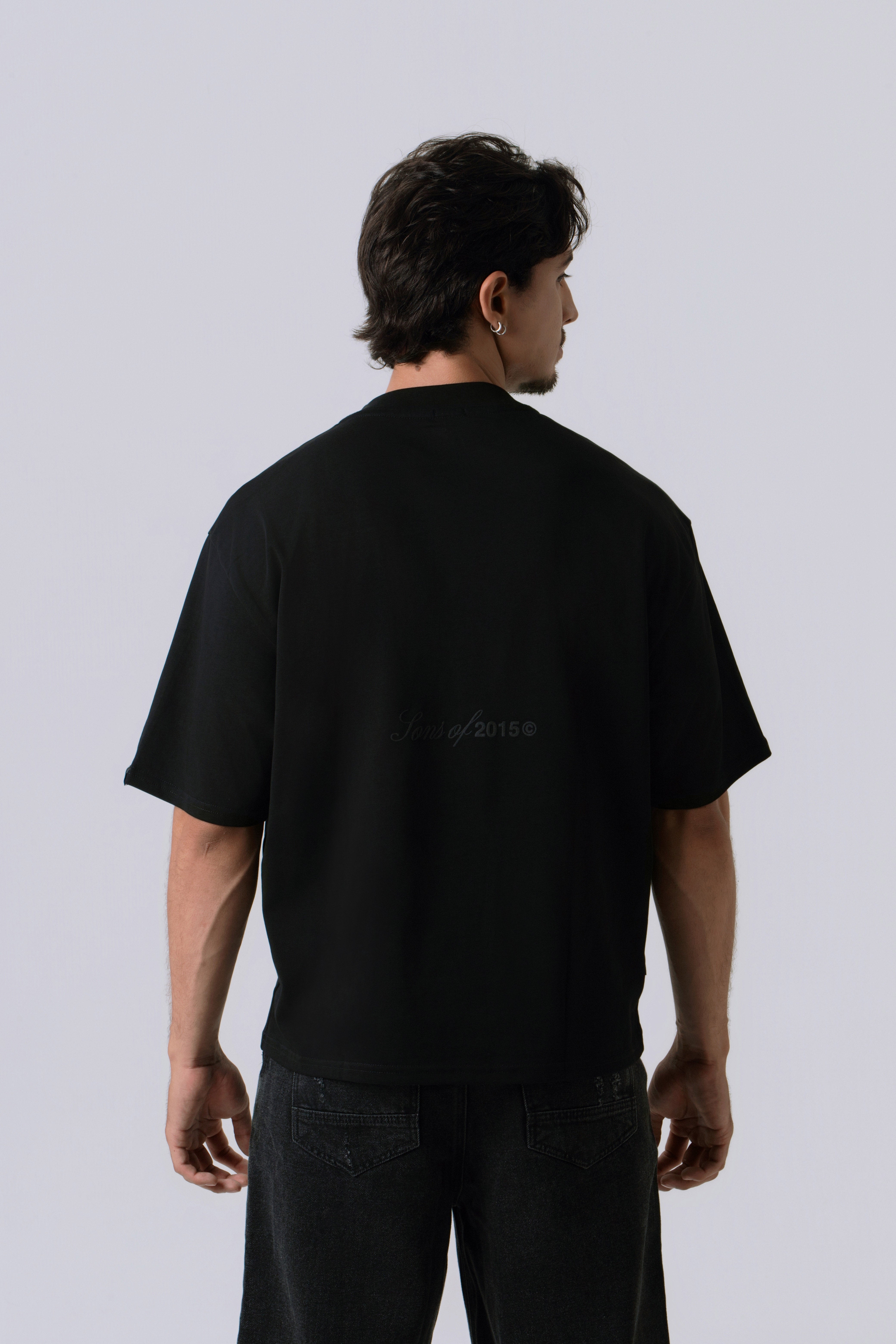 CAMISETA MANGA CORTA COLOR NEGRO